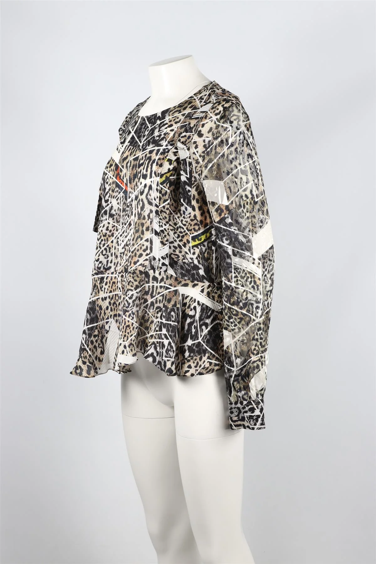PREEN BY THORNTON BREGAZZI MULTICOLOURED PRINTED SILK TOP LARGE - Image 3