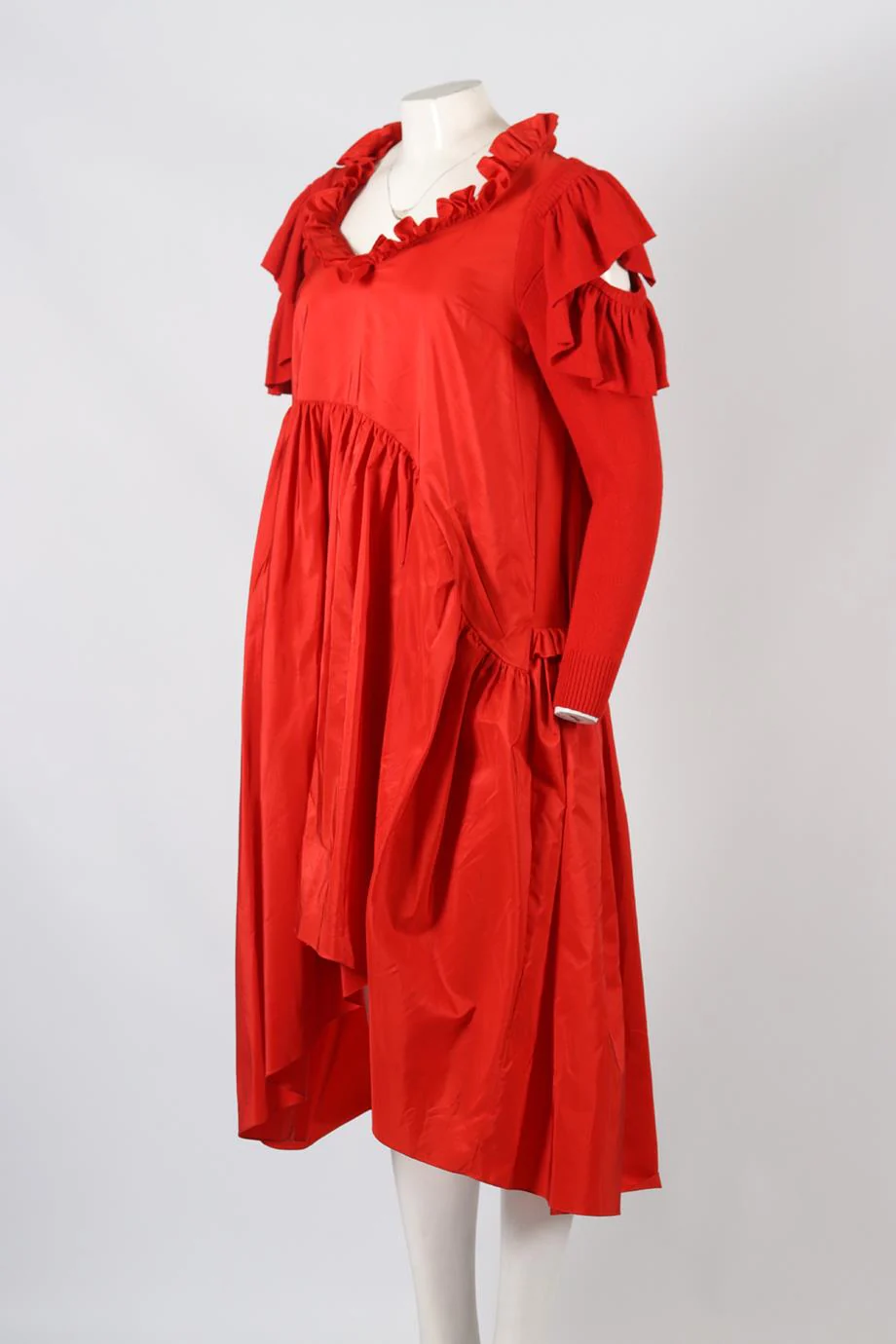 PREEN BY THORNTON BREGAZZI TAFFETA AND WOOL BLEND MAXI DRESS SMALL - Image 3