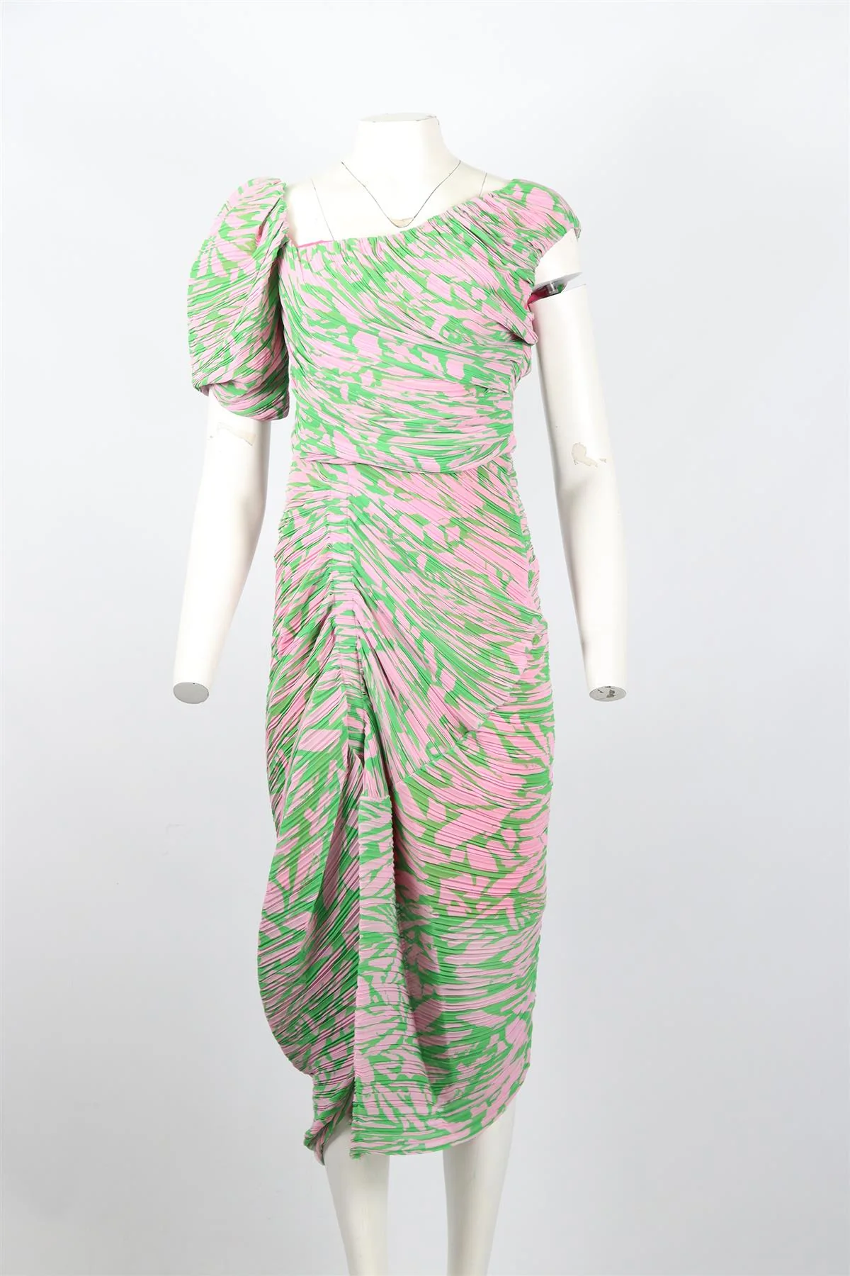 PREEN PLEATED CHIFFON MAXI DRESS SMALL - Image 2