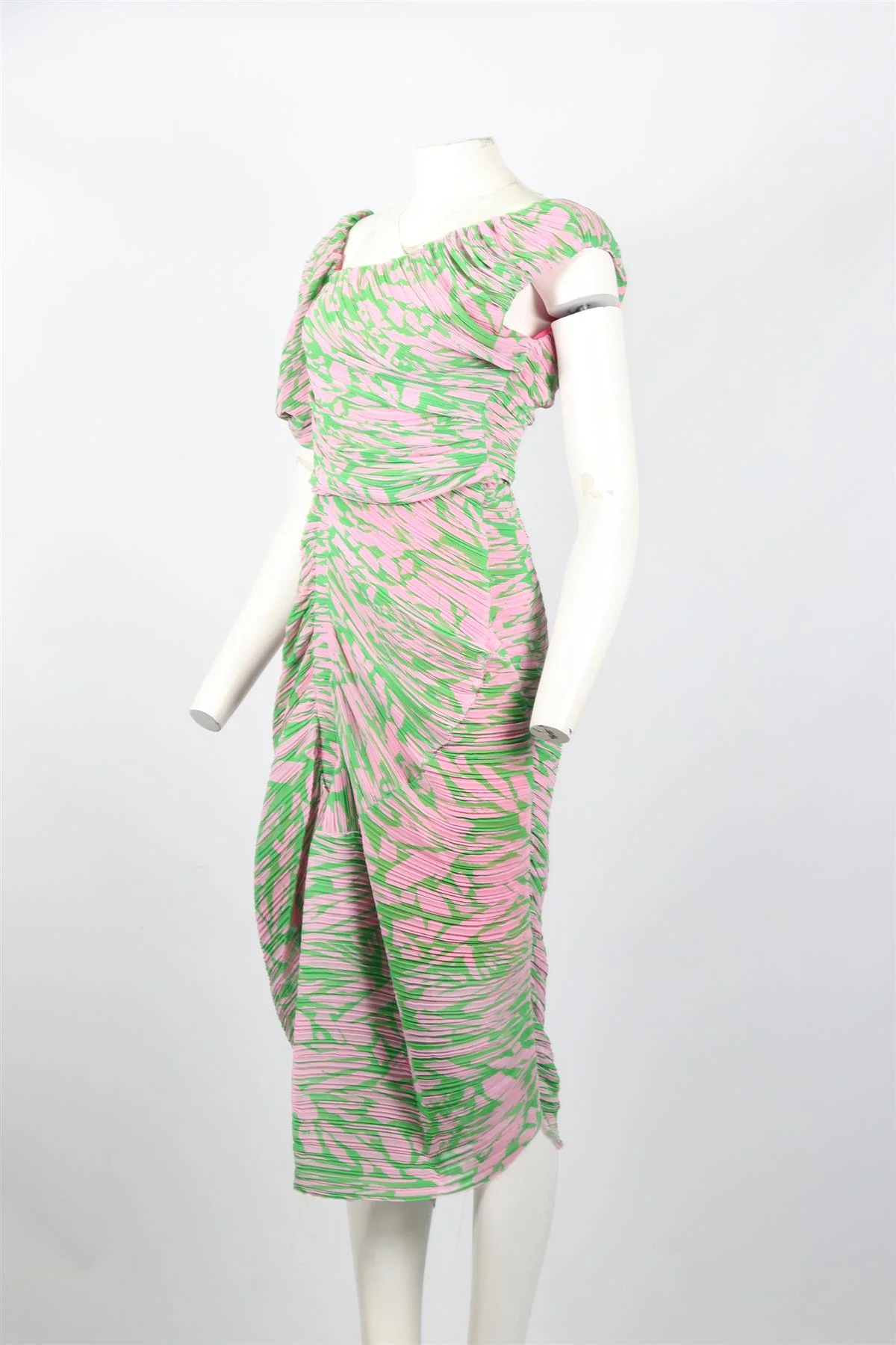 PREEN PLEATED CHIFFON MAXI DRESS SMALL - Image 3