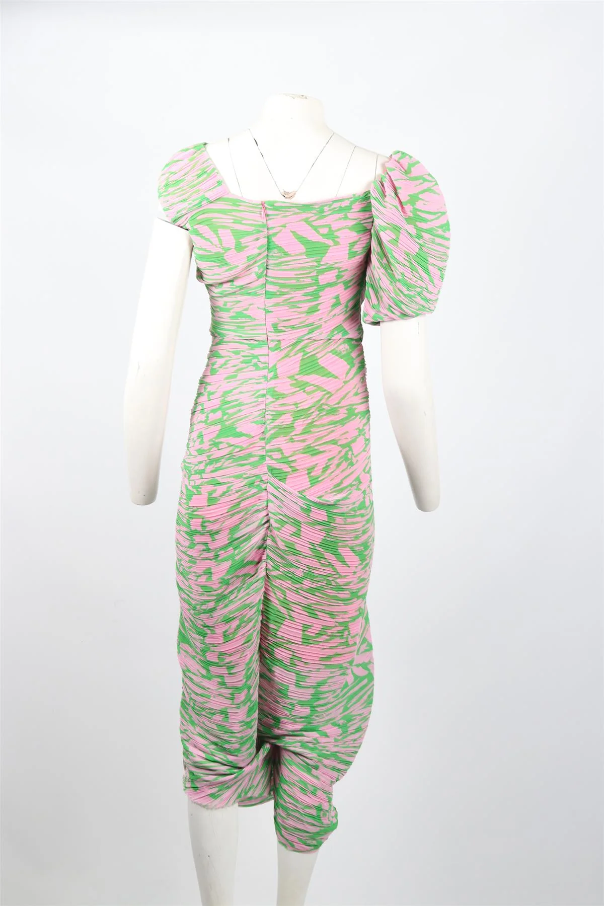 PREEN PLEATED CHIFFON MAXI DRESS SMALL - Image 5