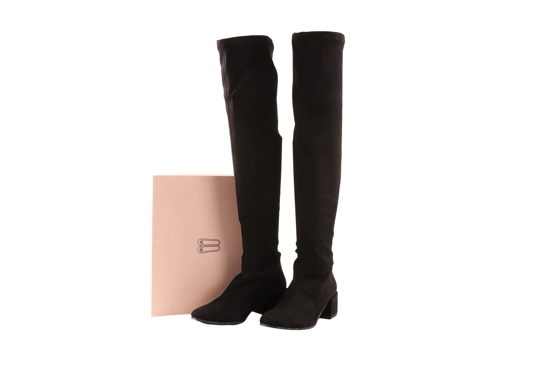 PRETTY BALLERINAS BLACK FAUX SUEDE OVER-THE-KNEE BOOTS  EU 39 UK 6 US 9 - Image 7