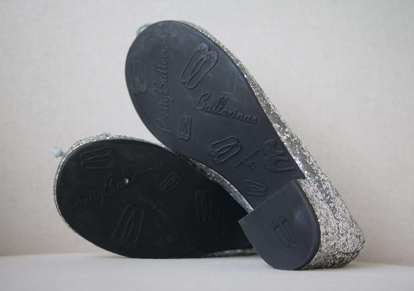 PRETTY BALLERINAS KIDS GIRLS GLITTER BLOCK HEEL SHOES EU 27 UK 9 - Image 4