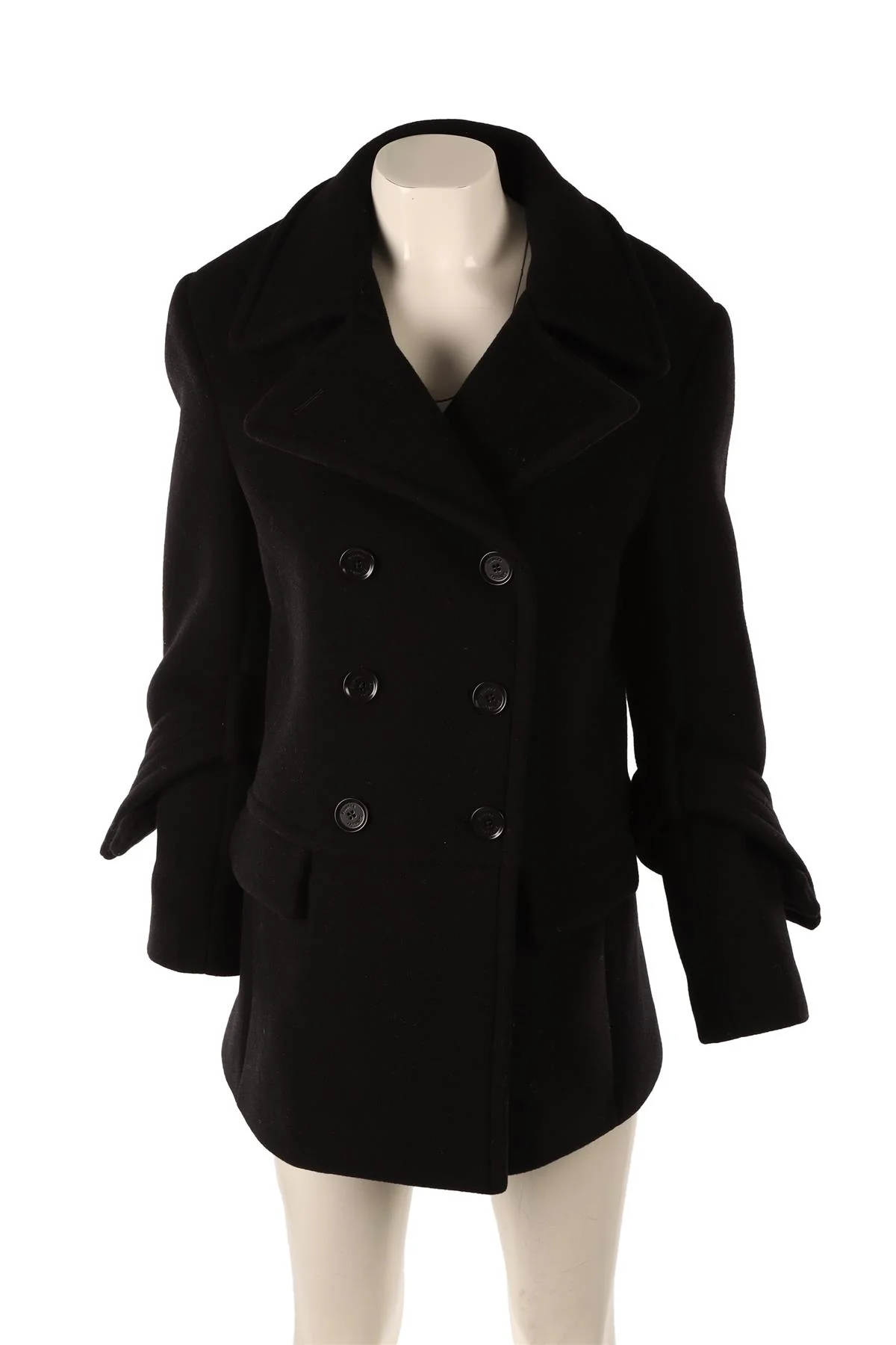 PROENZA SCHOULER BLACK 2024 WOOL COAT US 8 - Image 2
