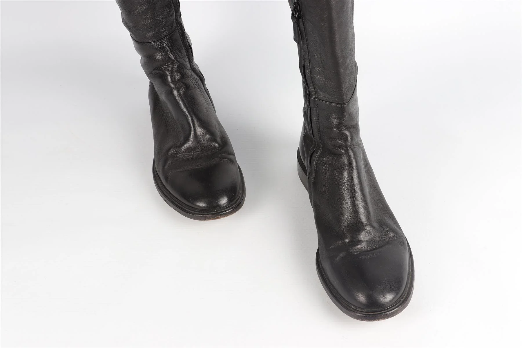 PROENZA SCHOULER BLACK LEATHER OVER THE KNEE BOOTS EU 38.5 UK 5.5 US 8.5 - Image 4