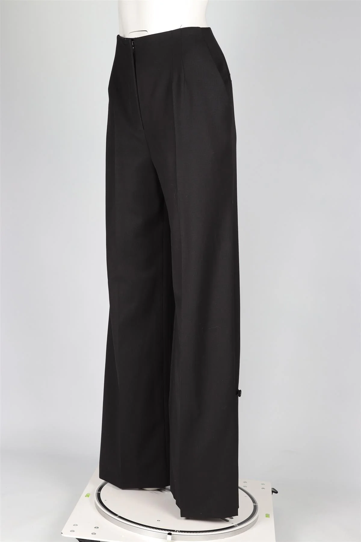 PROENZA SCHOULER BLACK WOOL WIDE LEG PANTS US 8 UK 12 - Image 3