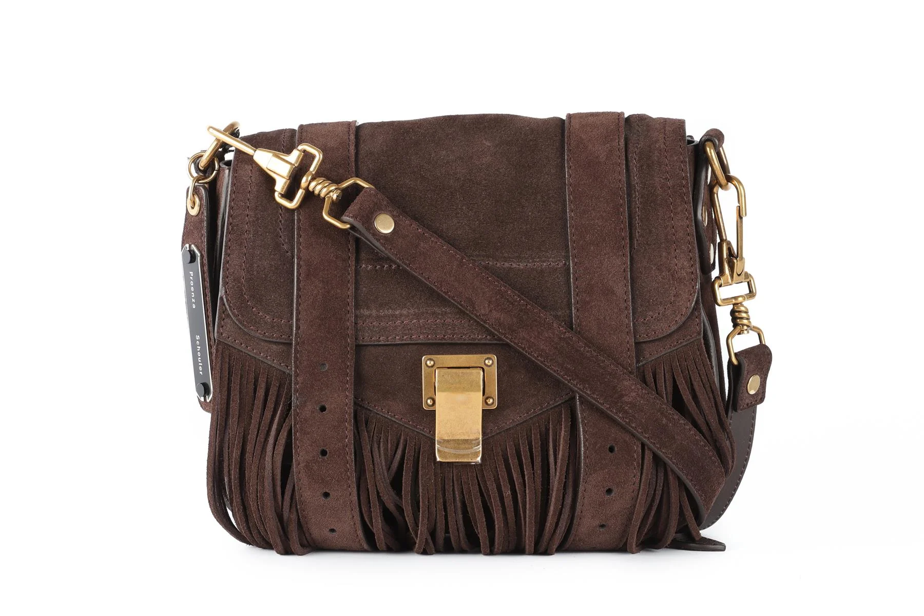 PROENZA SCHOULER BROWN PS1 SMALL SUEDE SHOULDER BAG - Image 2