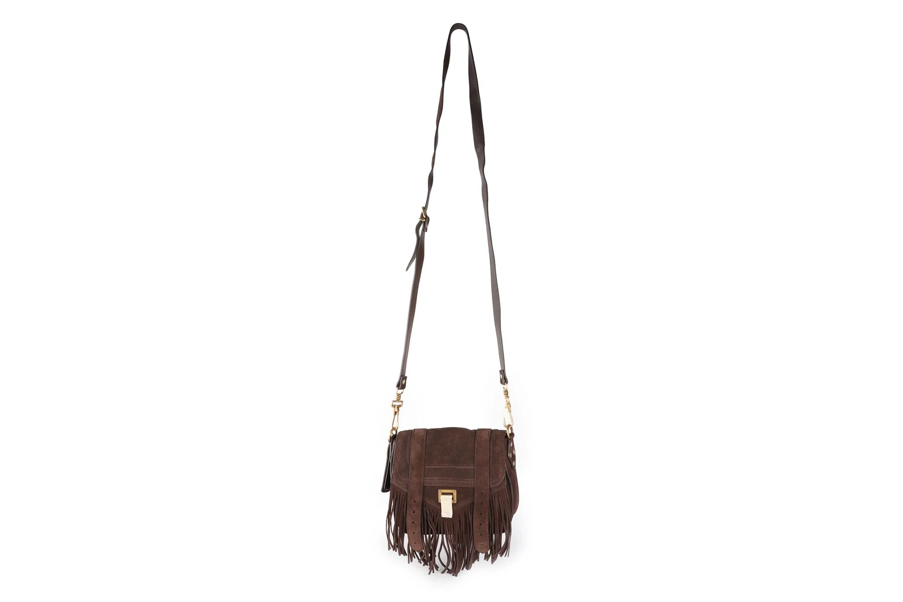 PROENZA SCHOULER BROWN PS1 SMALL SUEDE SHOULDER BAG - Image 3