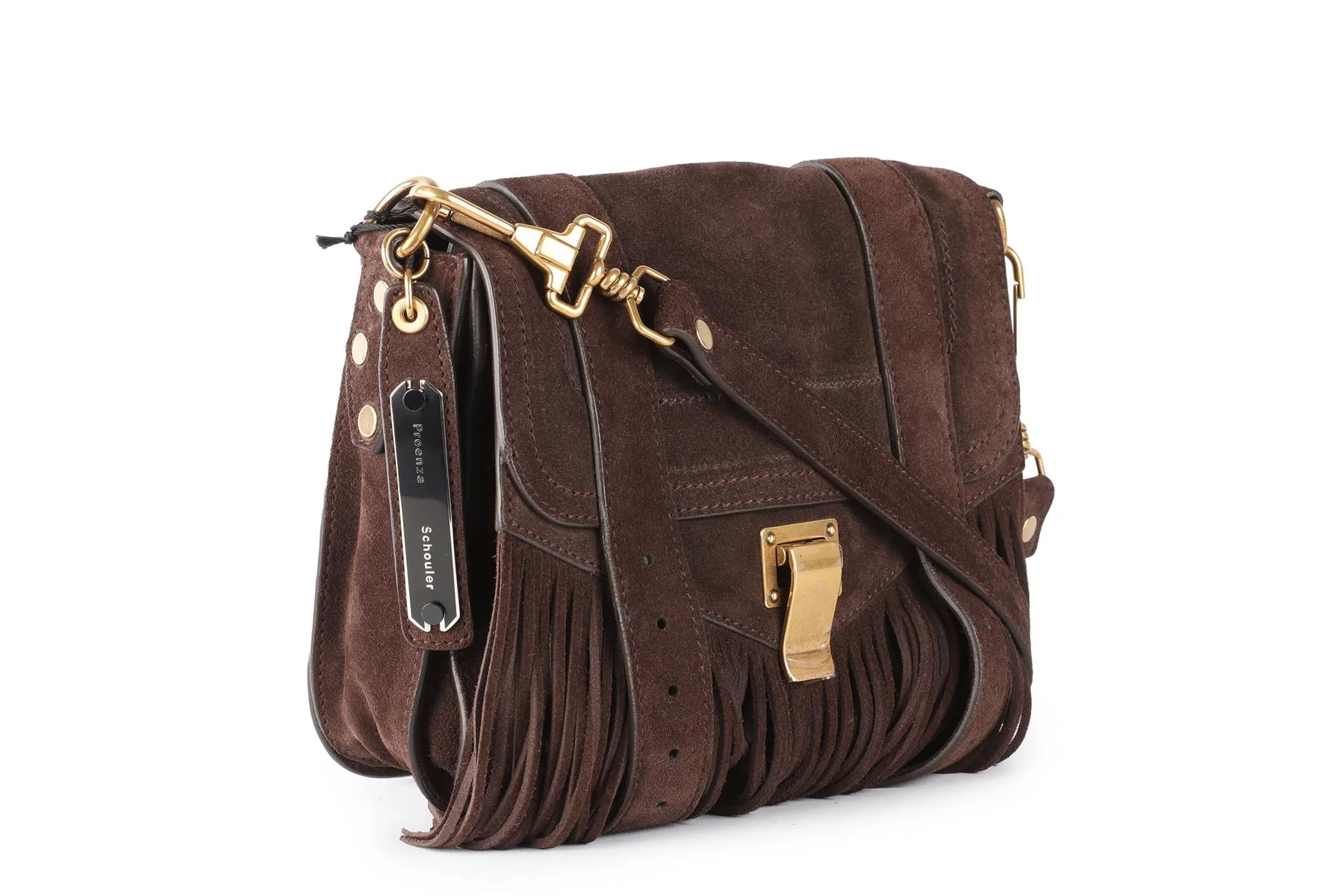 PROENZA SCHOULER BROWN PS1 SMALL SUEDE SHOULDER BAG - Image 4