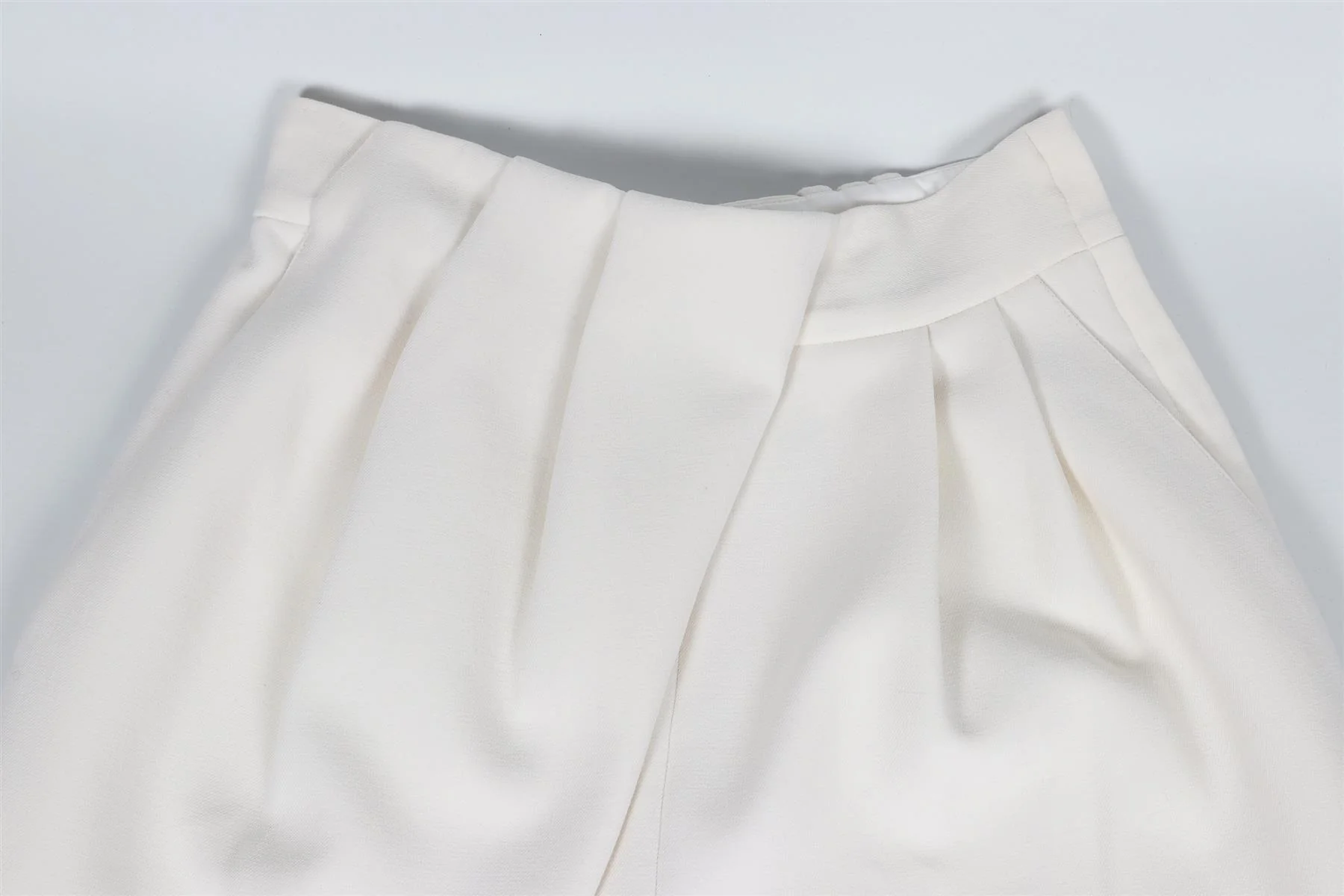 PROENZA SCHOULER CREAM WOOL AND COTTON BLEND TAPERED PANTS US 2 UK 6 - Image 3