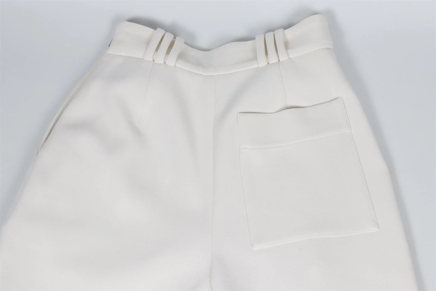 PROENZA SCHOULER CREAM WOOL AND COTTON BLEND TAPERED PANTS US 2 UK 6 - Image 5