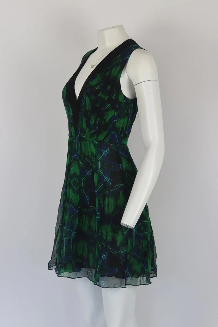PROENZA SCHOULER PRINTED SILK MINI DRESS US 2 UK 6 - Image 3