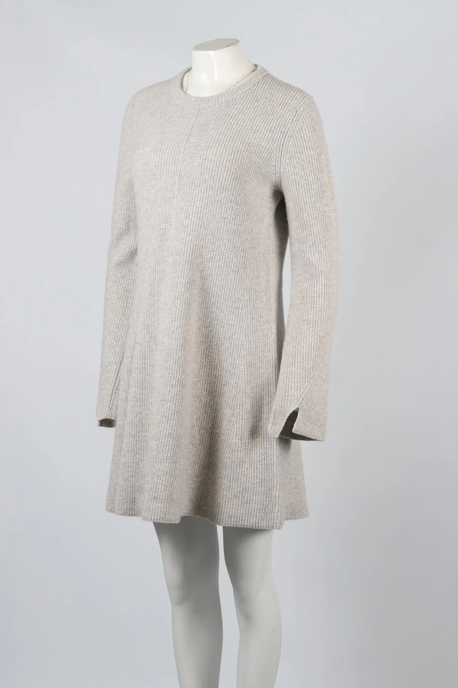 PROENZA SCHOULER RIBBED CASHMERE AND WOOL BLEND MINI DRESS MEDIUM - Image 3