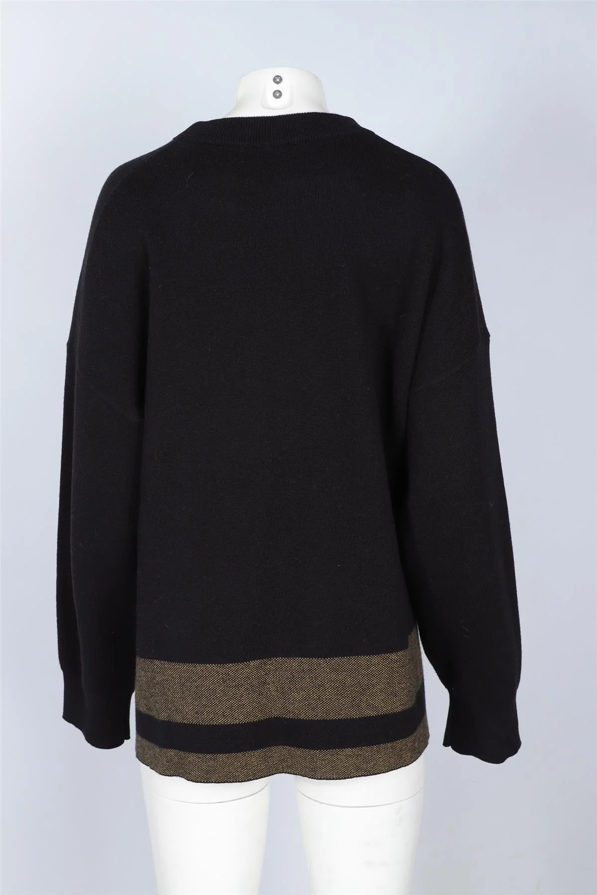 PROENZA SCHOULER WHITE LABEL BLACK COTTON SWEATER X-LARGE - Image 4