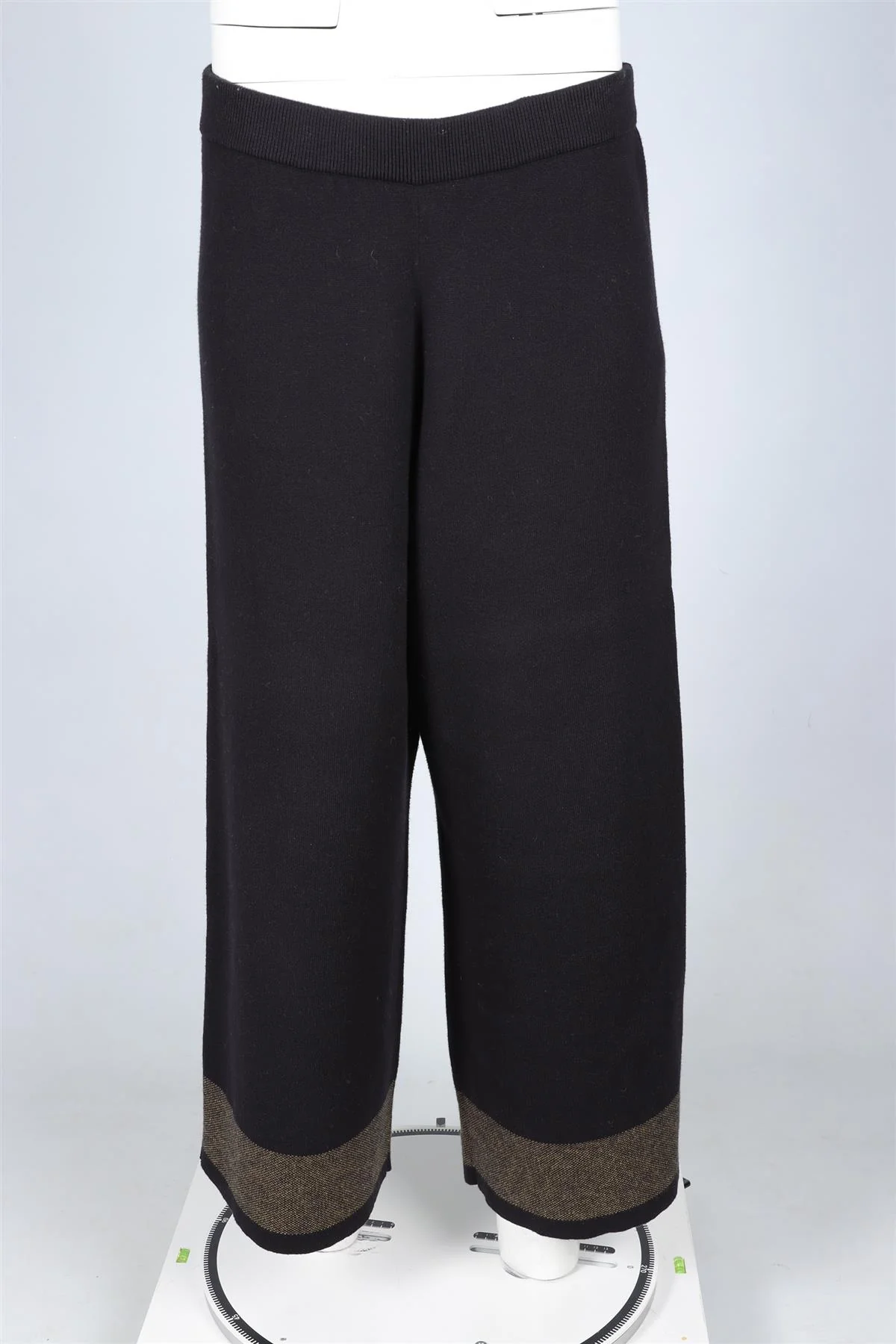 PROENZA SCHOULER WHITE LABEL BLACK COTTON WIDE LEG PANTS LARGE - Image 2