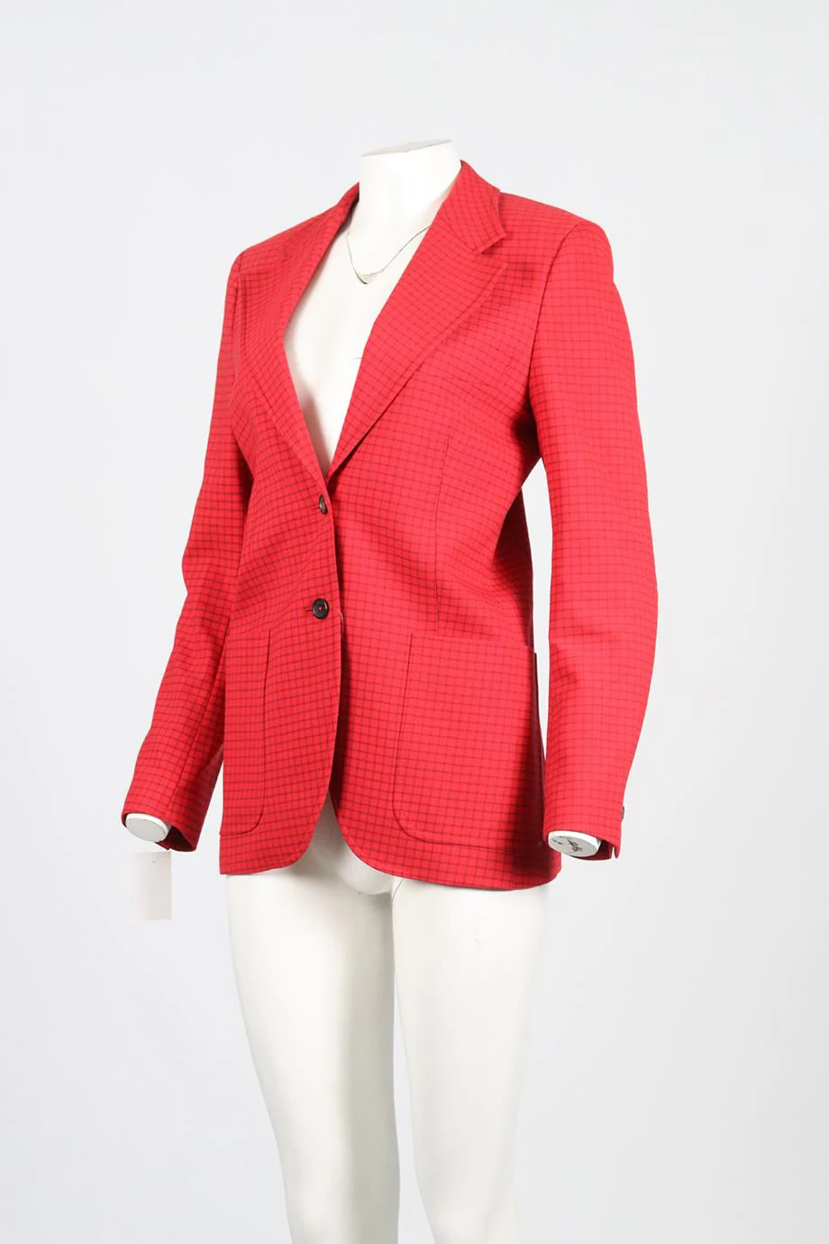 PS PAUL SMITH CHECKED WOOL BLEND BLAZER IT 42 UK 10 - Image 3