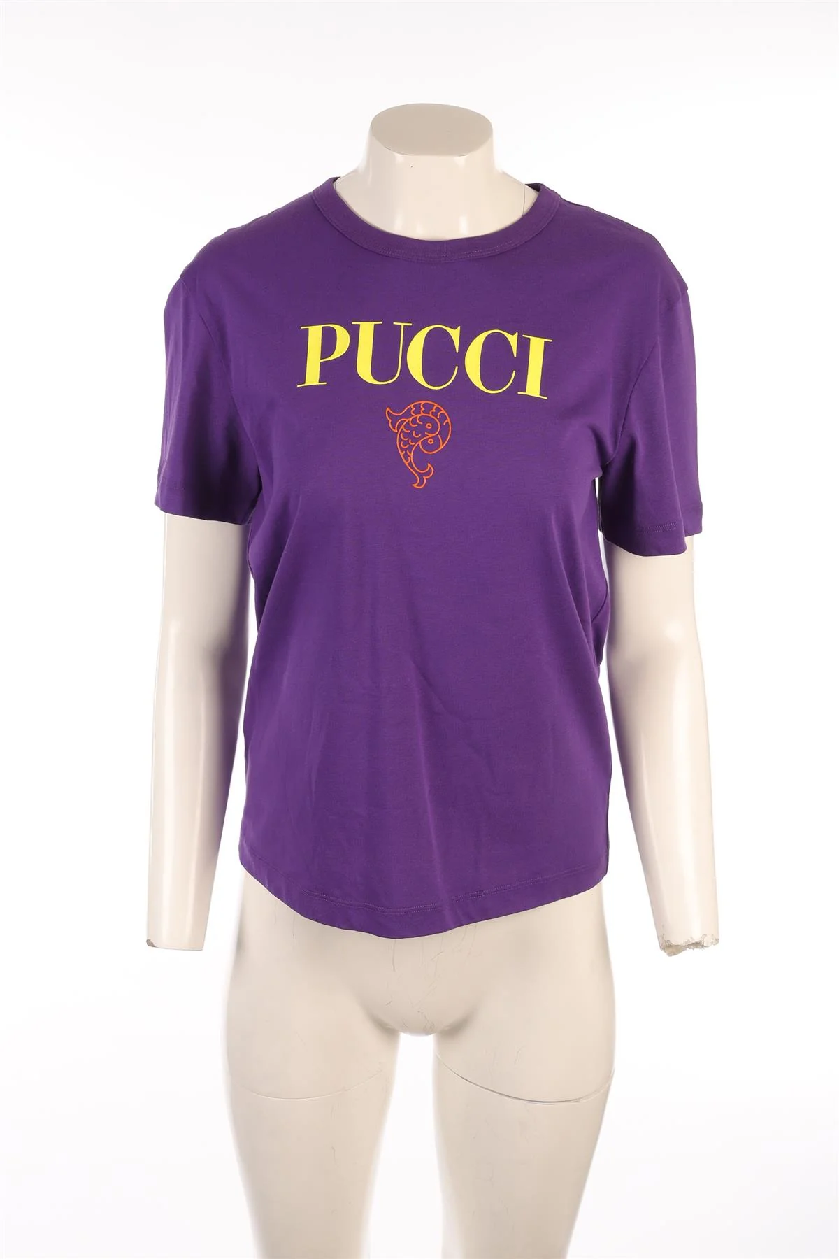 PUCCI PURPLE COTTON T-SHIRT MEDIUM - Image 2