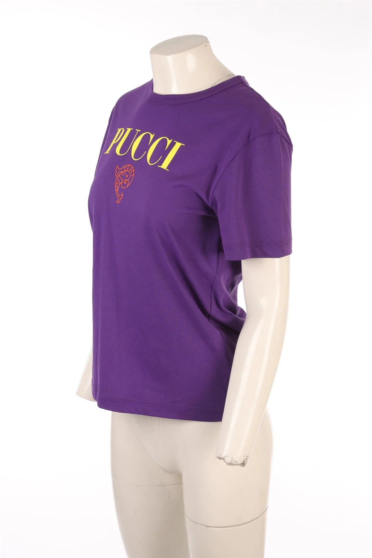 PUCCI PURPLE COTTON T-SHIRT MEDIUM - Image 3