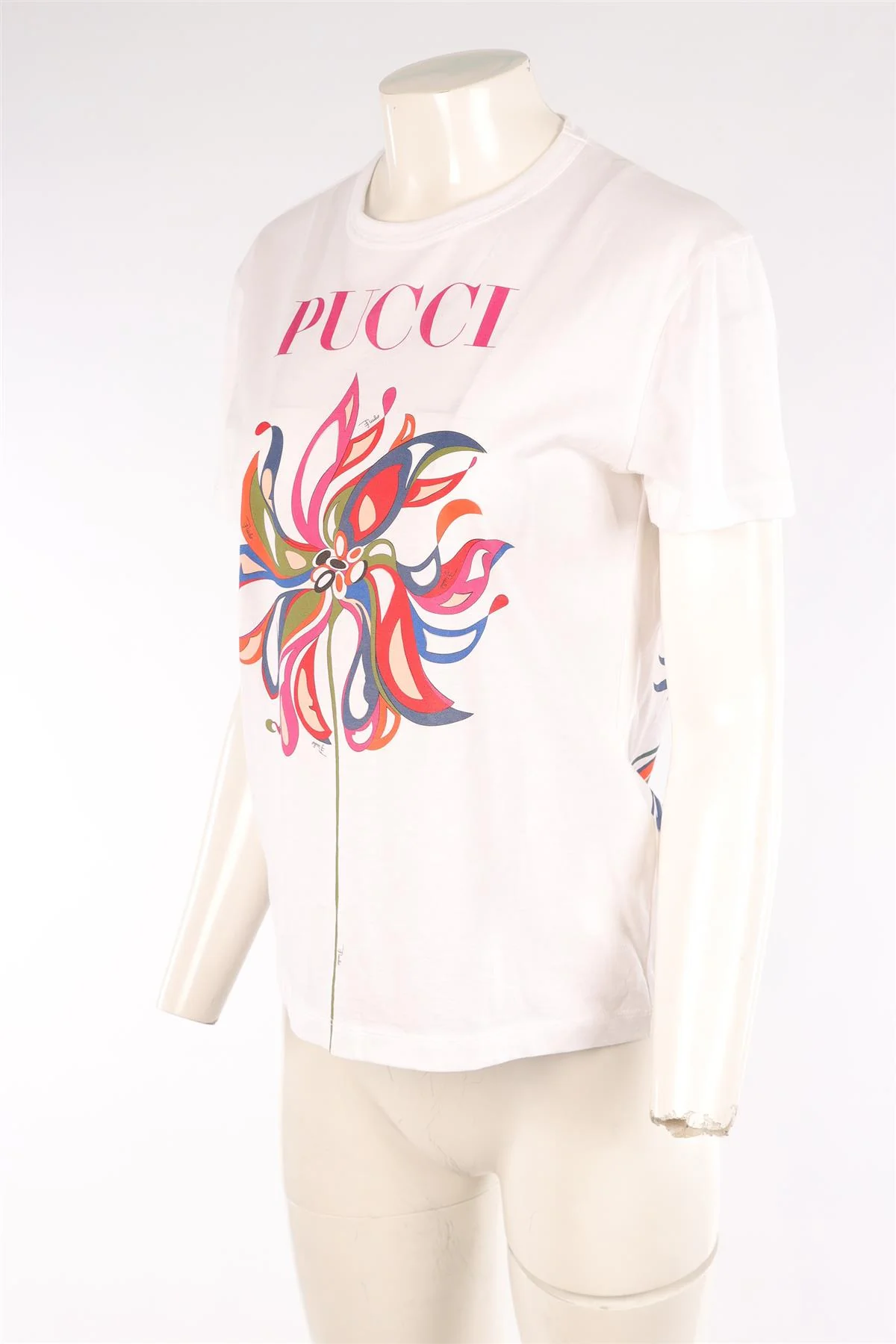 PUCCI WHITE COTTON T-SHIRT SMALL - Image 3