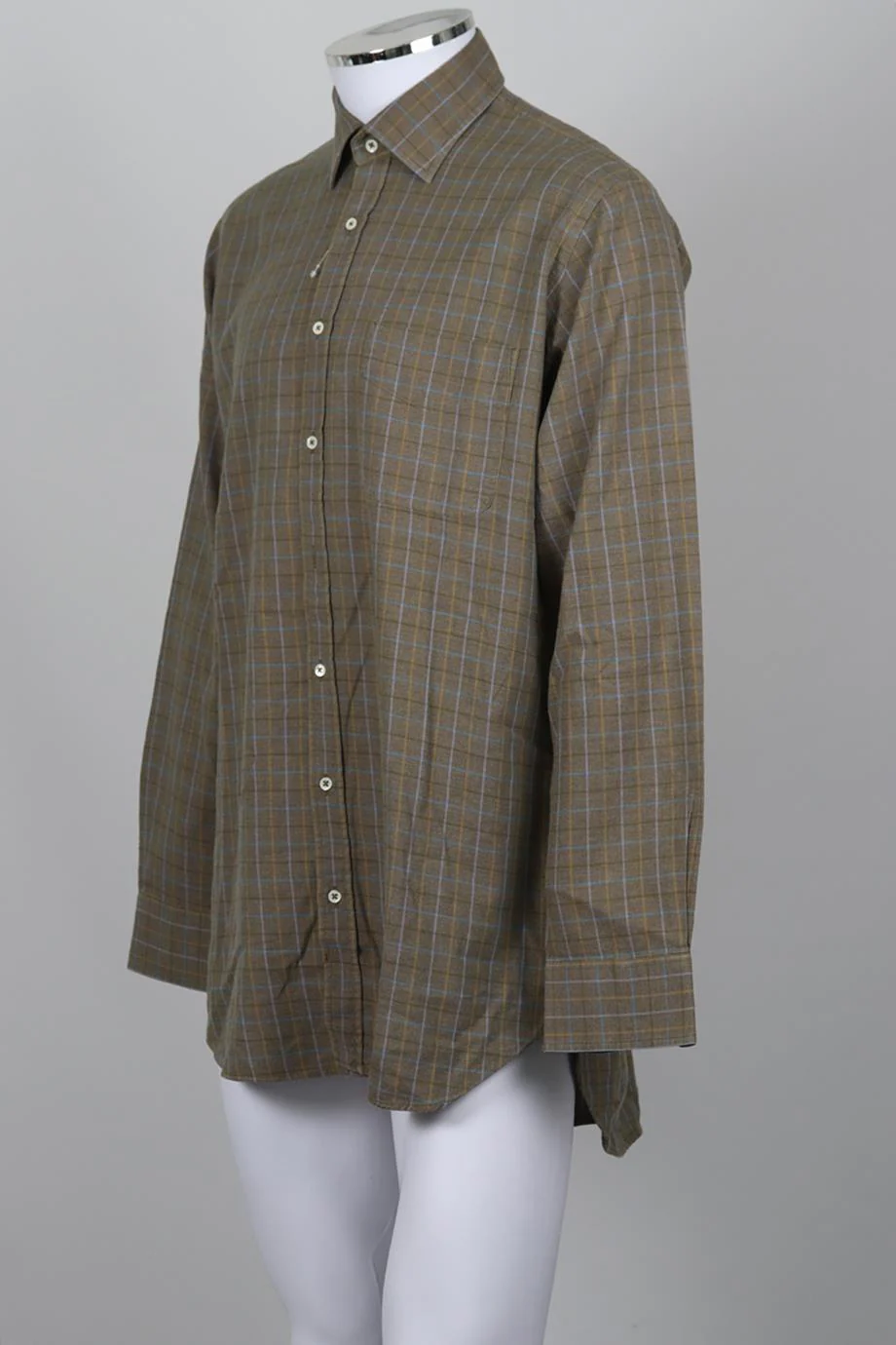 PURDEY MEN'S CHECKED COTTON SHIRT UK/US CHEST 36 - Image 3