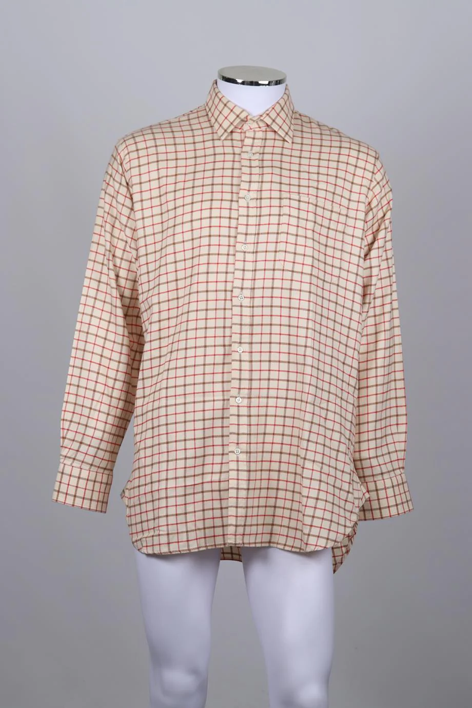 PURDEY MEN'S CHECKED COTTON SHIRT UK/US CHEST 36 - Image 2