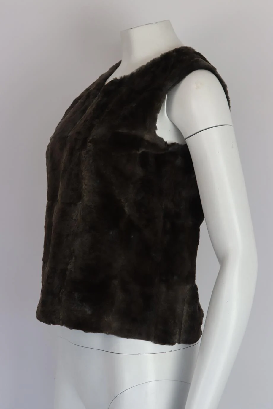 PURDEY MOLE SKIN FUR AND SILK TOP UK 8 - Image 3
