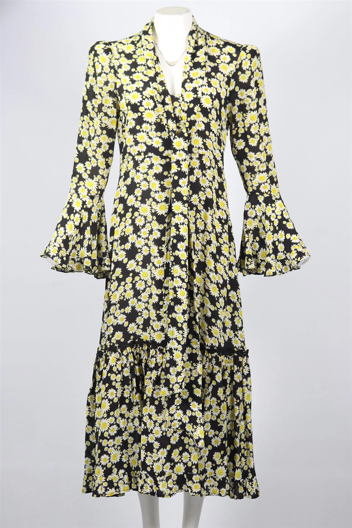 QUEENS OF ARCHIVE FLORAL PRINT VISCOSE MAXI DRESS UK 12 - Image 2