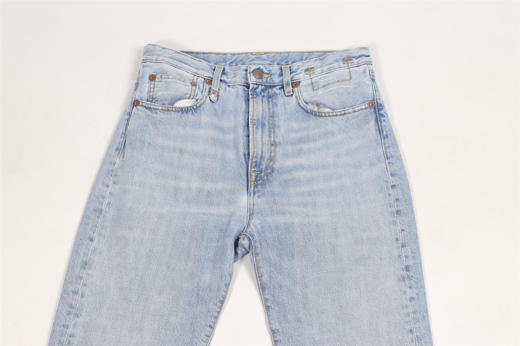 R13 BLUE HIGH RISE STRAIGHT LEG JEANS W28 UK 10 - Image 3