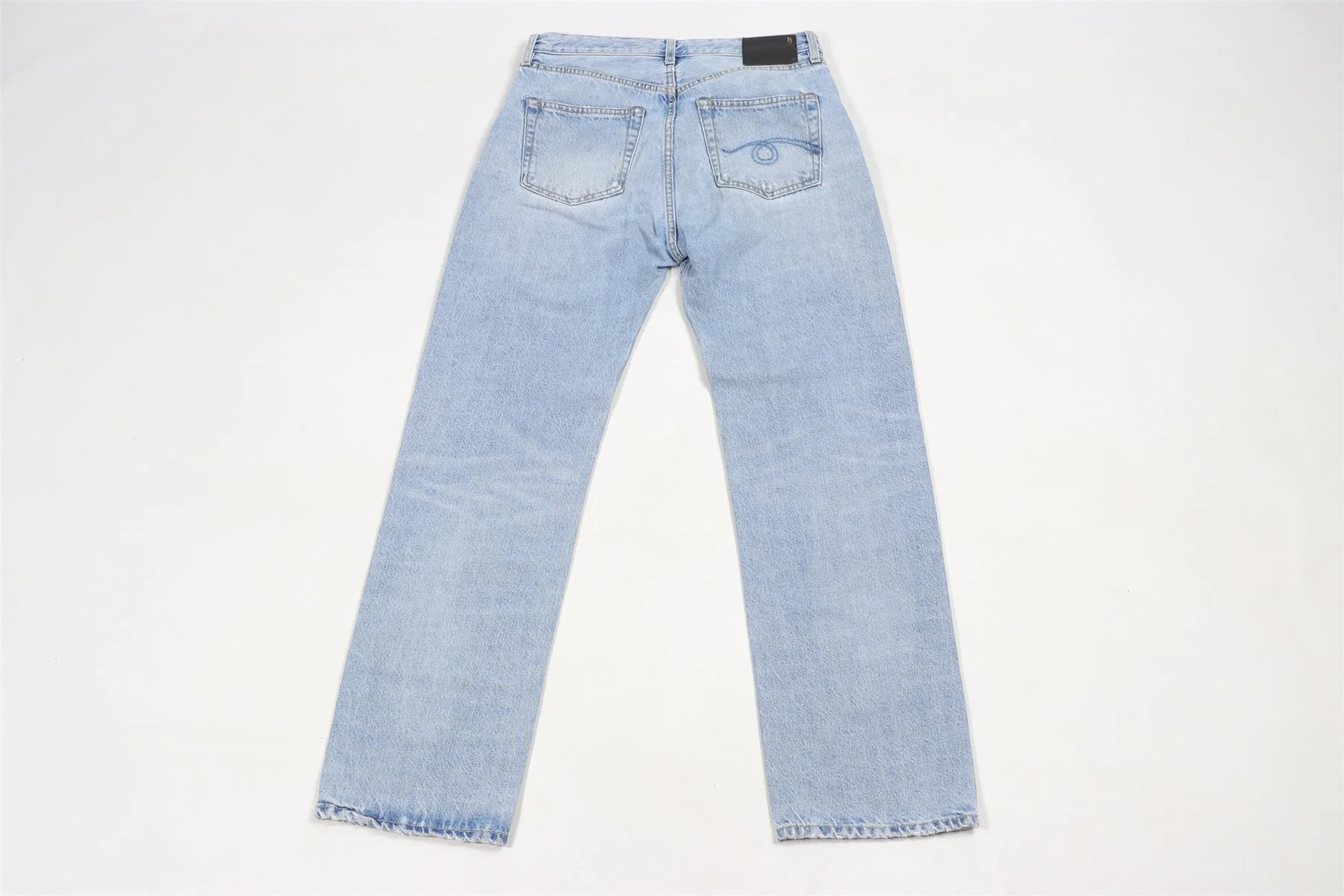R13 BLUE HIGH RISE STRAIGHT LEG JEANS W28 UK 10 - Image 4