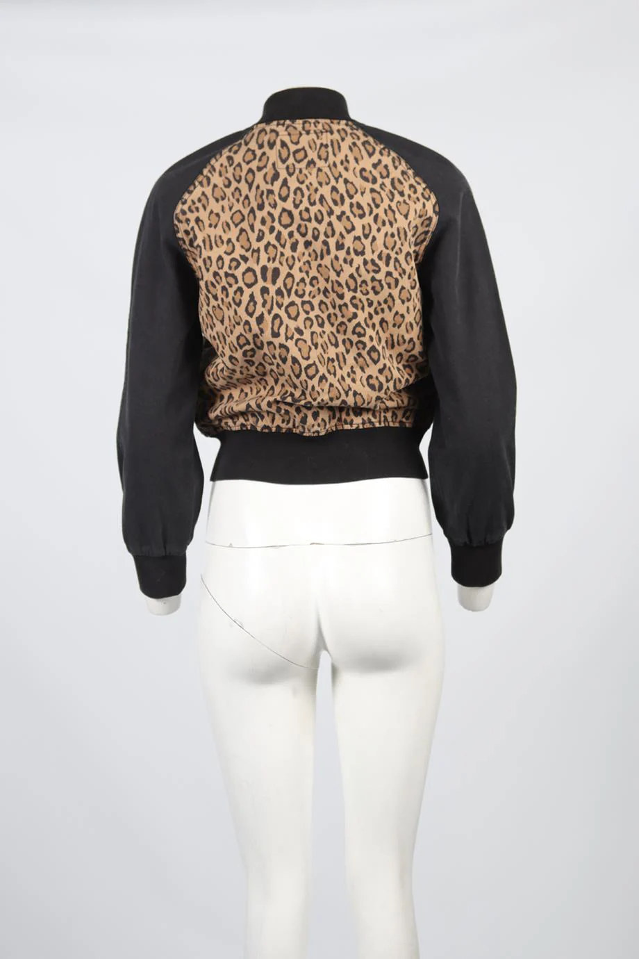 R13 LEOPARD PRINT COTTON BOMBER JACKET MEDIUM - Image 4