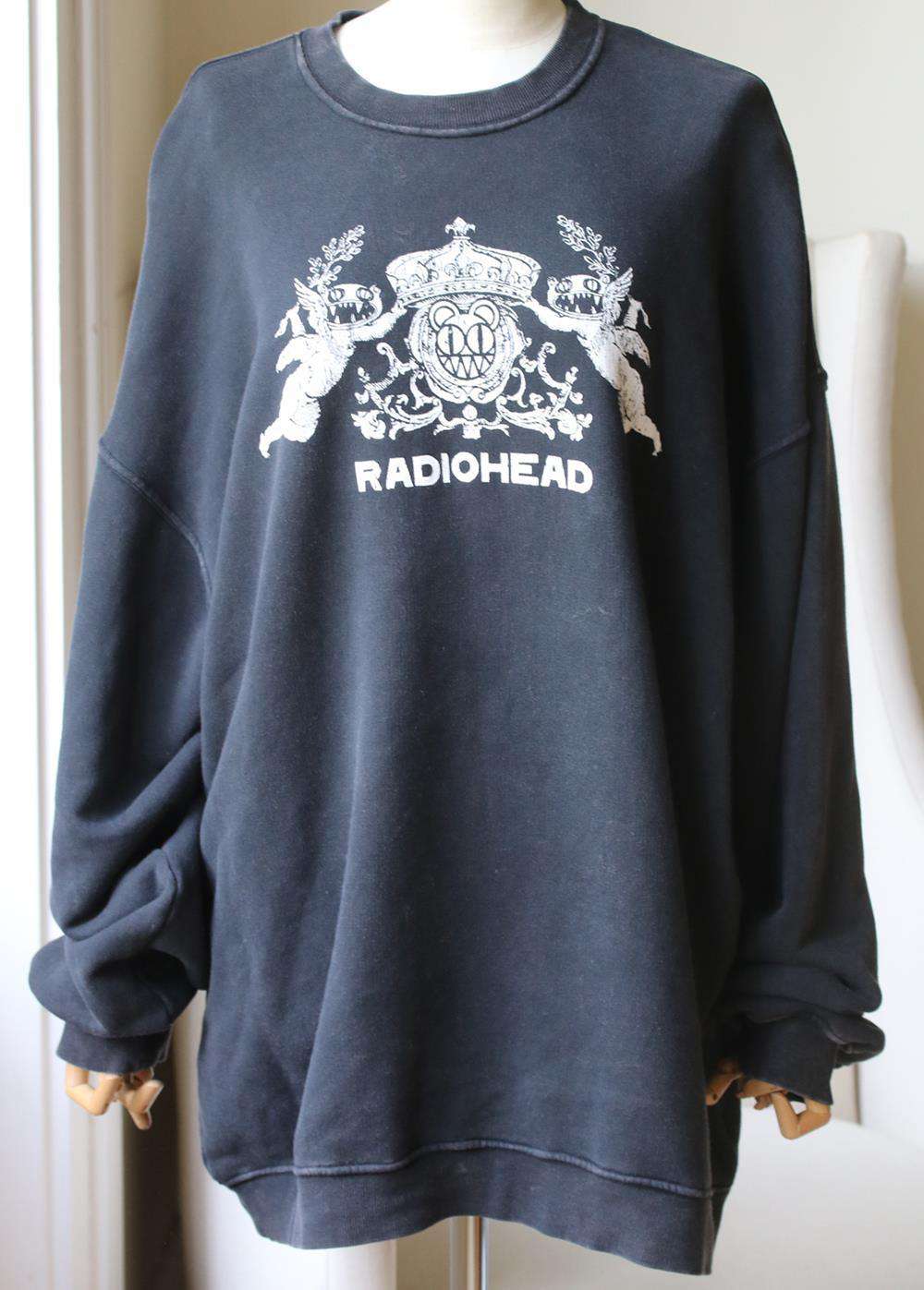 R13 OVERSIZED BEARHEAD CREST COTTON JERSEY SWEATSHIRT MEDIUM - Image 2