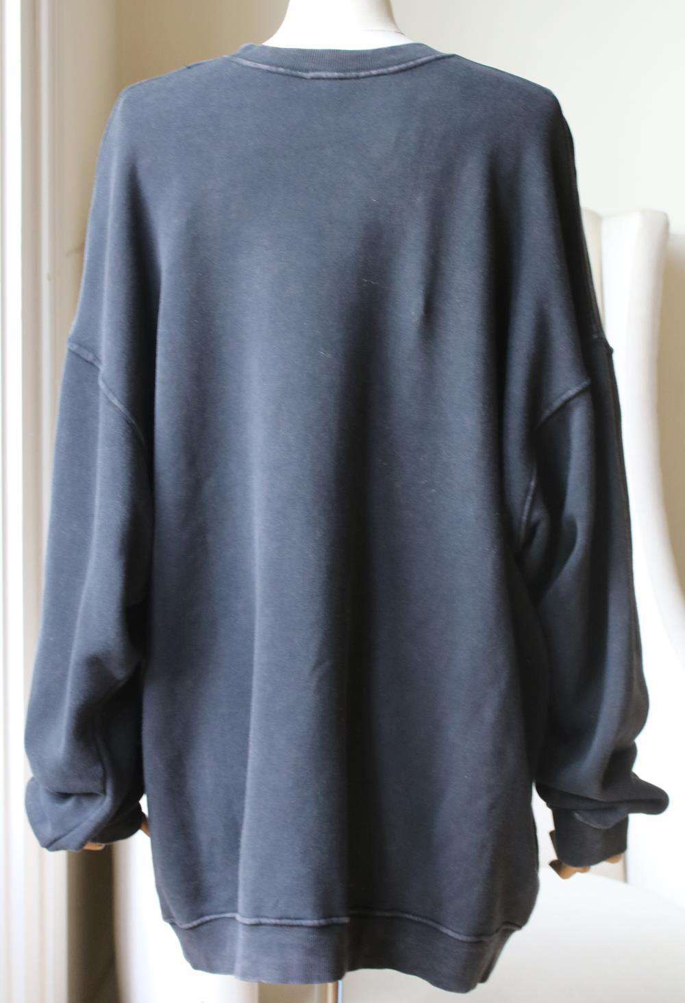 R13 OVERSIZED BEARHEAD CREST COTTON JERSEY SWEATSHIRT MEDIUM - Image 4