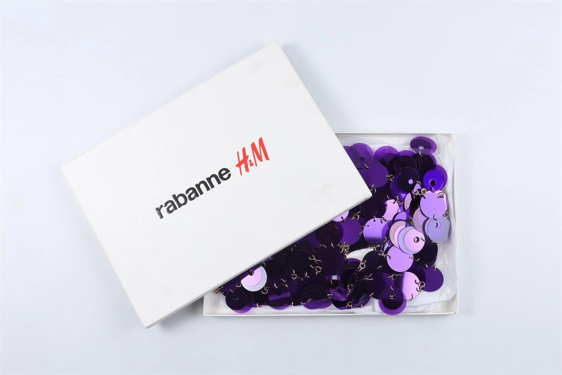 RABANNE + H&M PUPLE SEQUIN TOP XSMALL/SMALL - Image 5