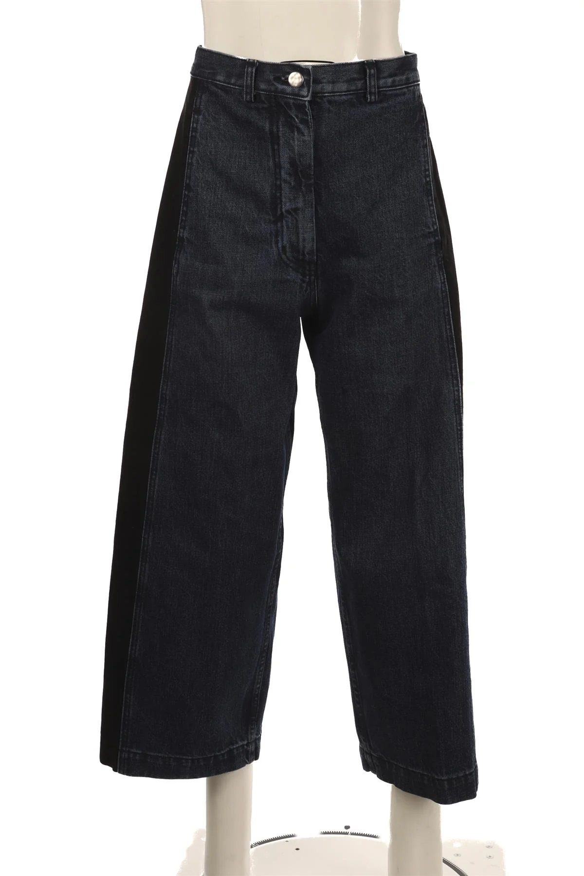 RACHEL COMEY NAVY HIGH RISE WIDE LEG JEANS US 2 UK 6 - Image 2