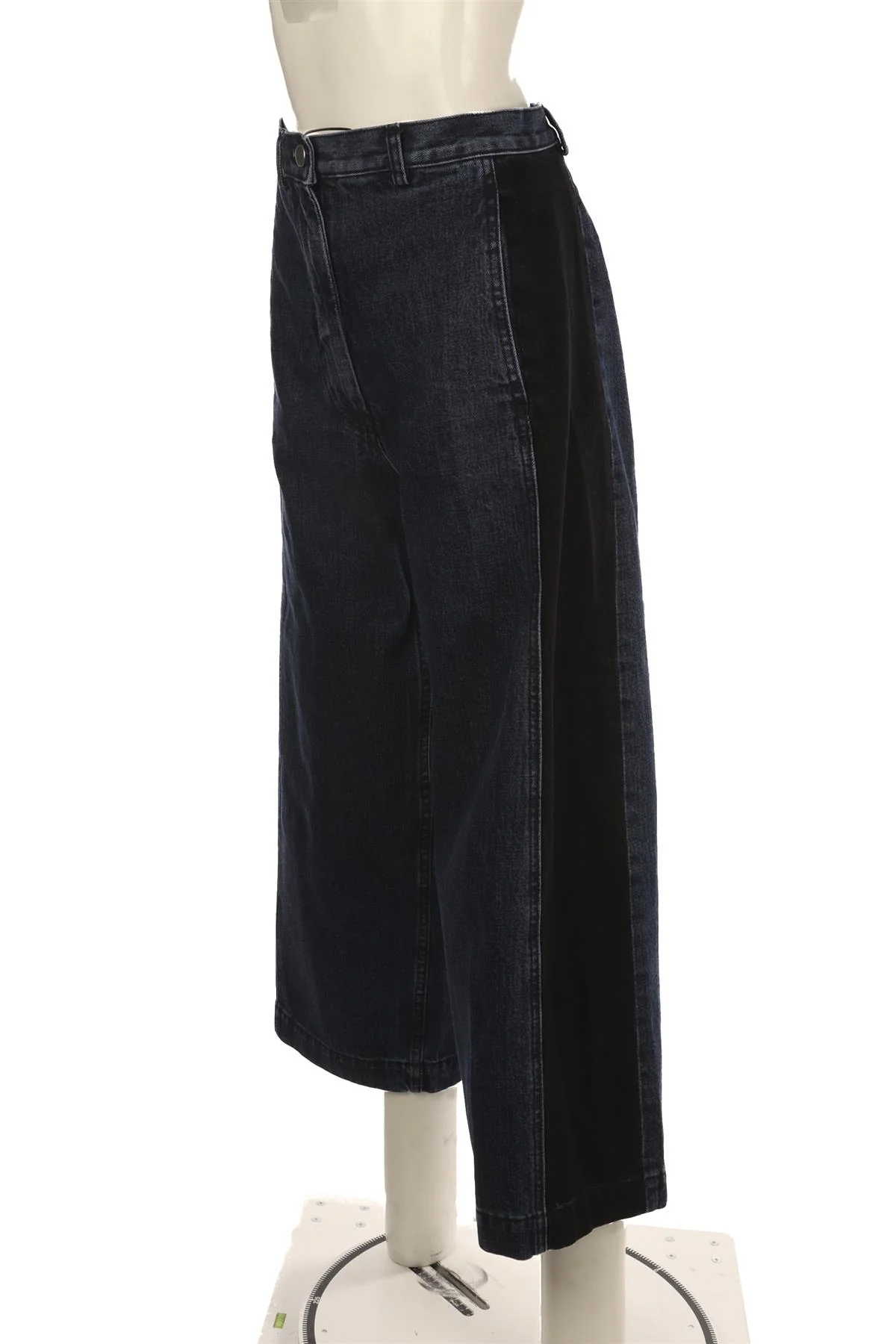 RACHEL COMEY NAVY HIGH RISE WIDE LEG JEANS US 2 UK 6 - Image 3