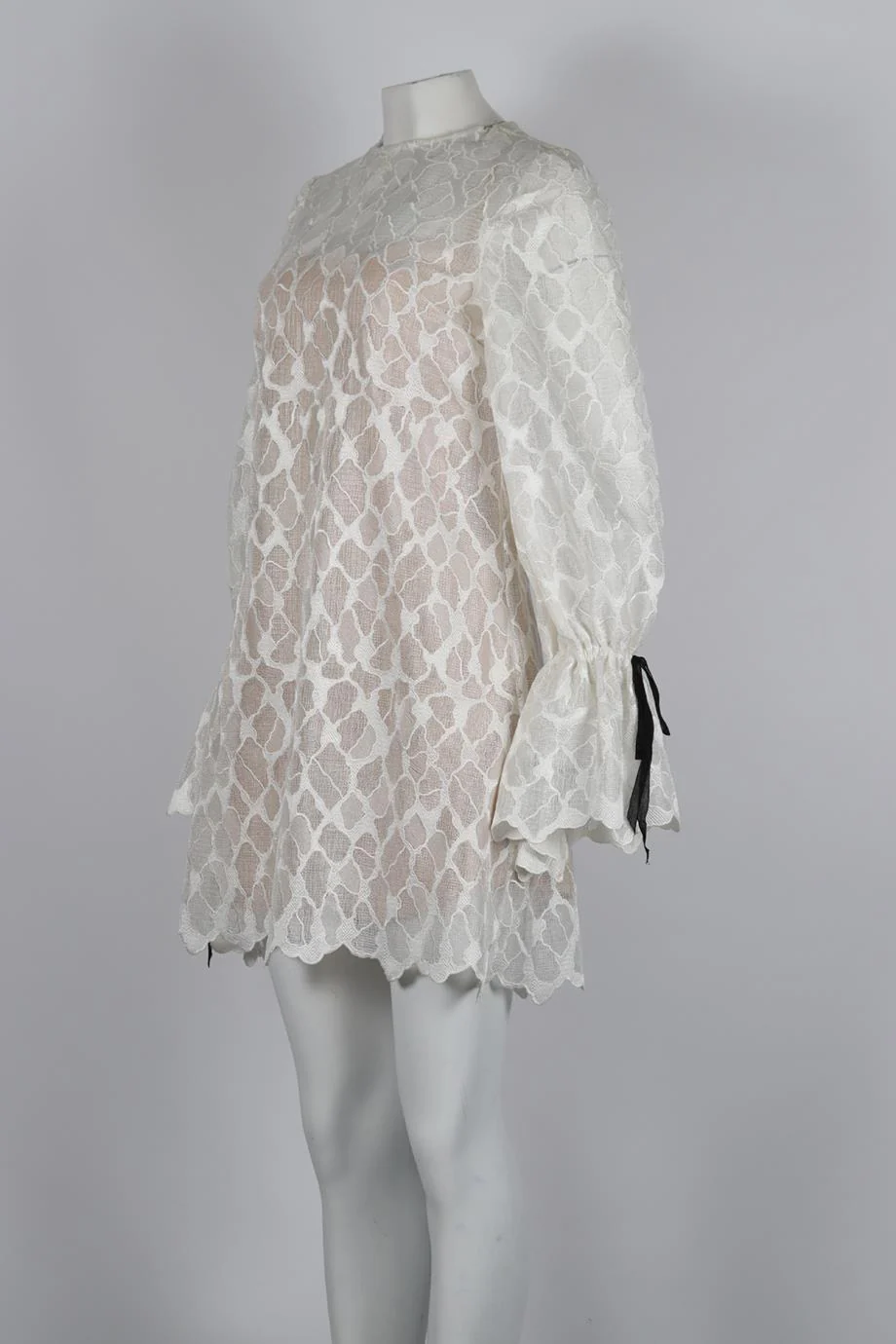 RACHEL GILBERT EMBROIDERED MESH MINI DRESS UK 10 - Image 3