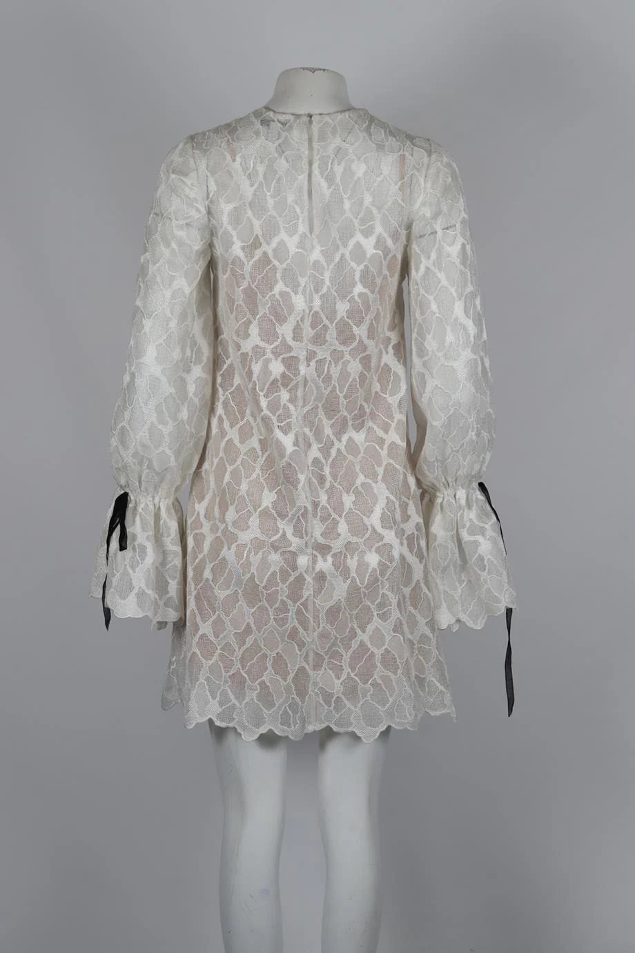 RACHEL GILBERT EMBROIDERED MESH MINI DRESS UK 10 - Image 4