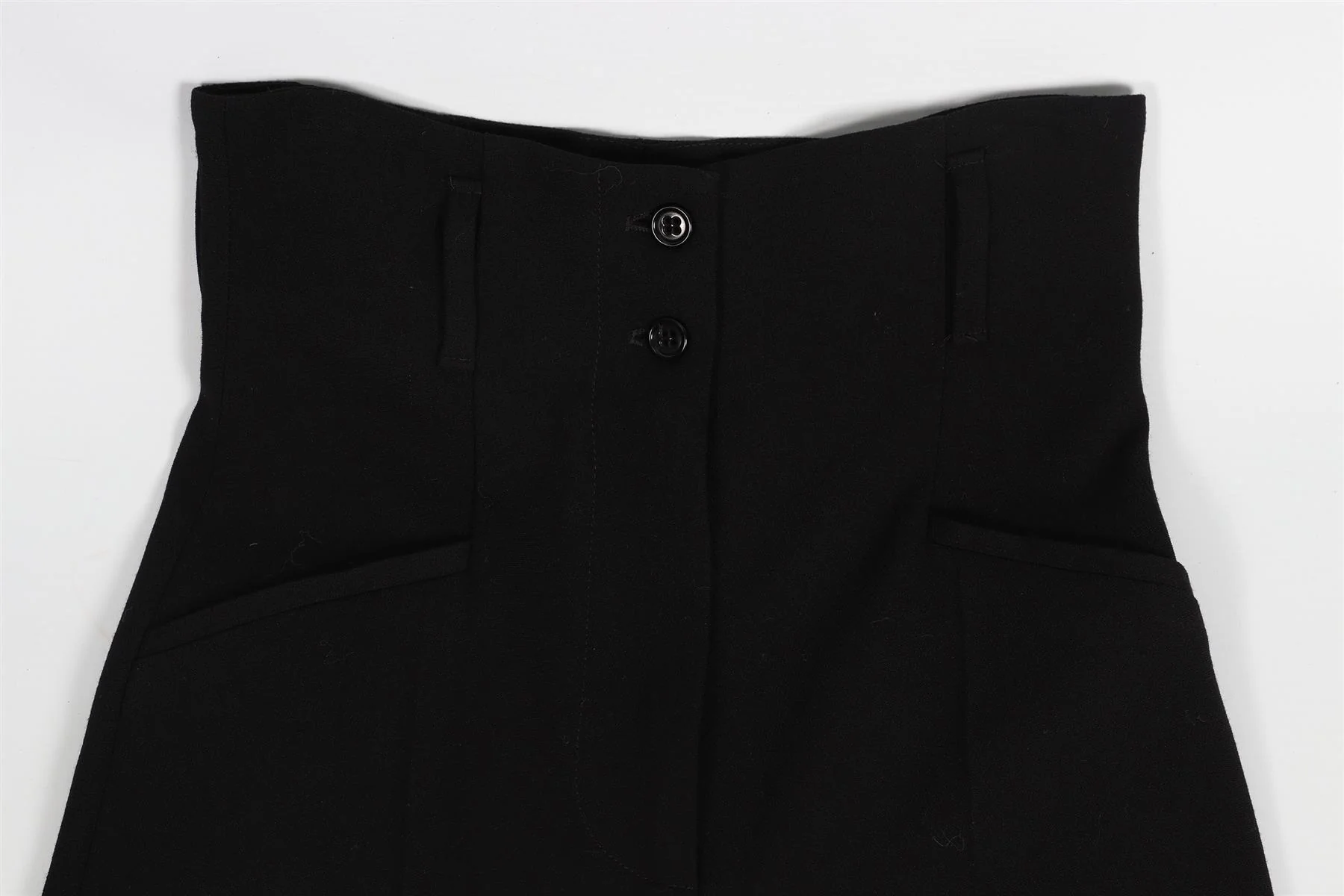 RACIL BLACK WOOL WIDE LEG PANTS FR 34 UK 6 - Image 4