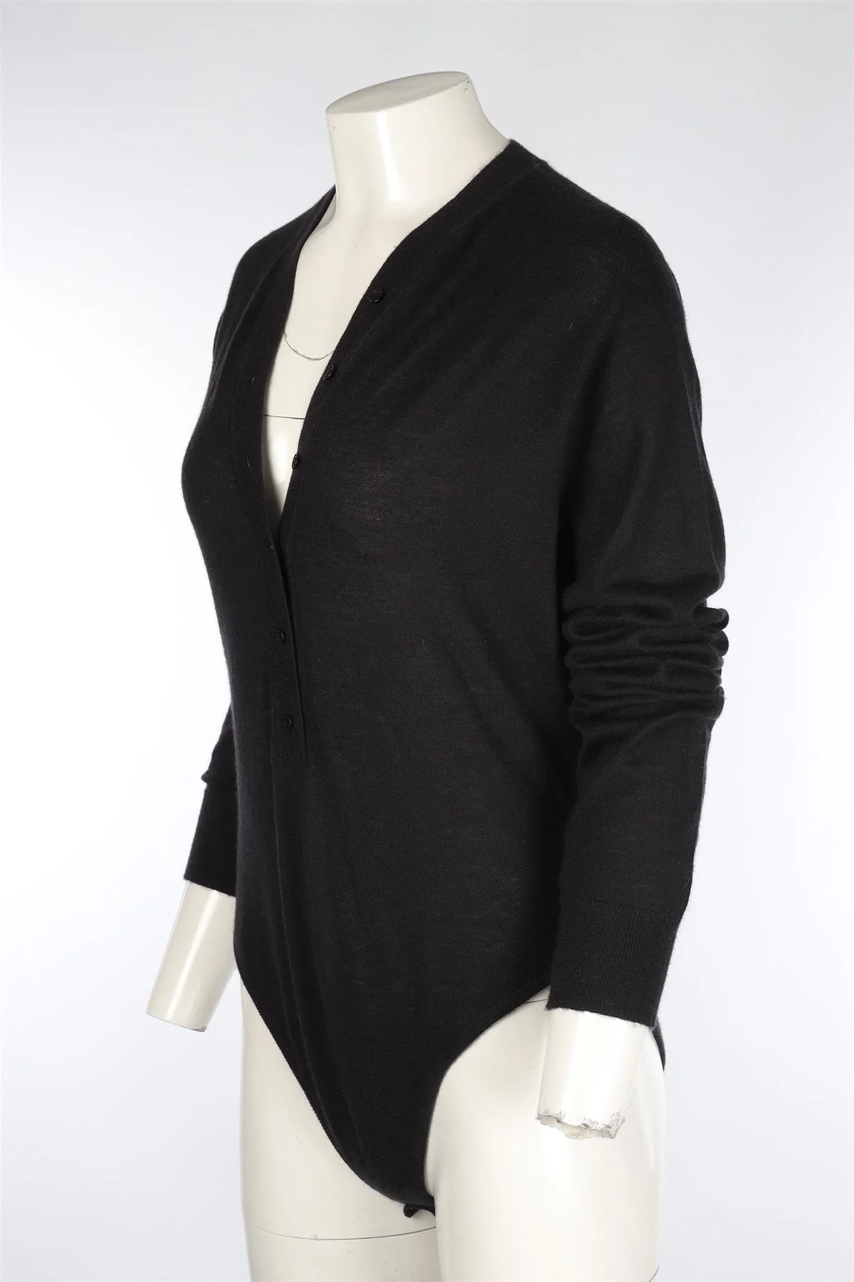 RAEY BLACK CASHMERE BODYSUIT SMALL - Image 3