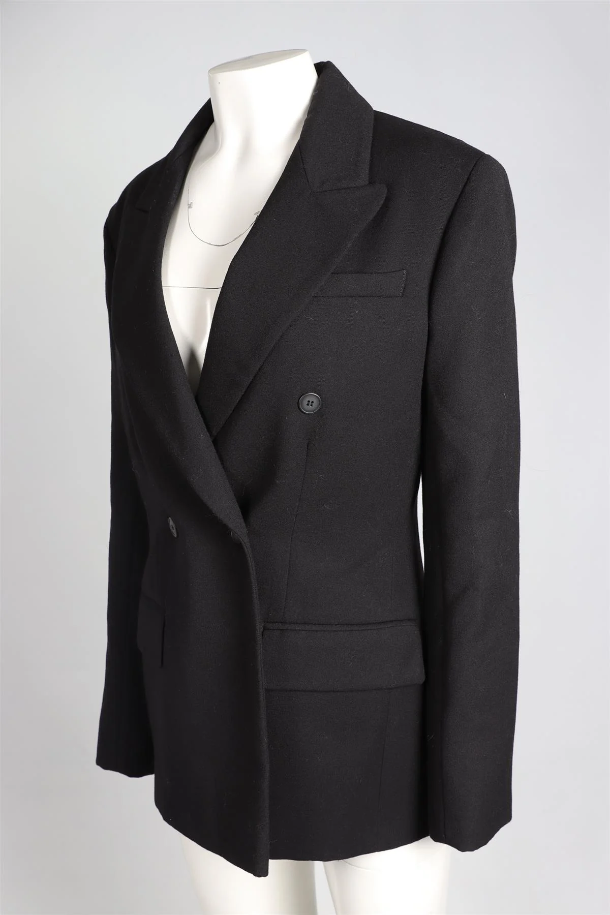 RAEY BLACK WOOL BLAZER UK 12 - Image 3