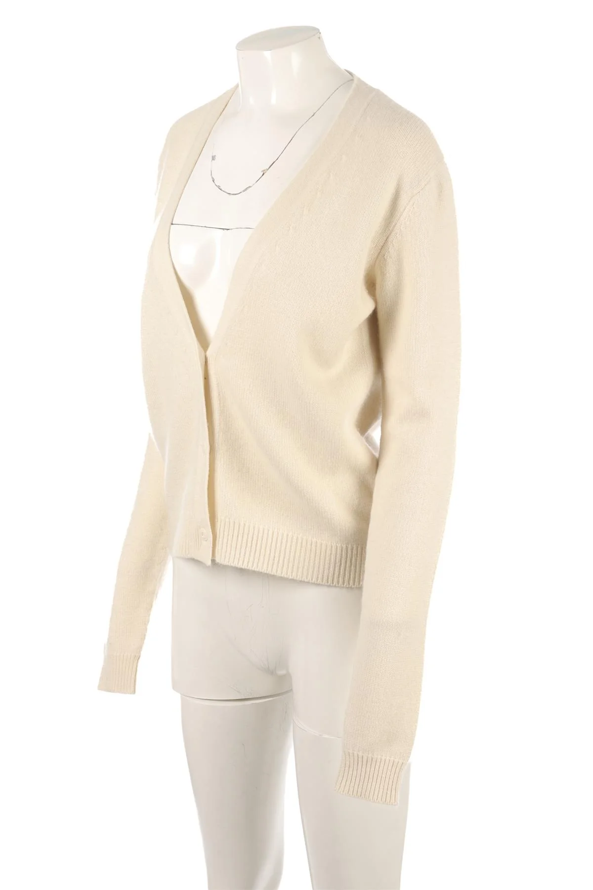 RAEY CREAM CASHMERE CARDIGAN SMALL - Image 3