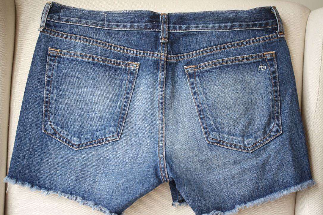 RAG AND BONE BOYFRIEND TORRINGTON CUT OFF DENIM SHORTS W26 UK 8 - Image 6