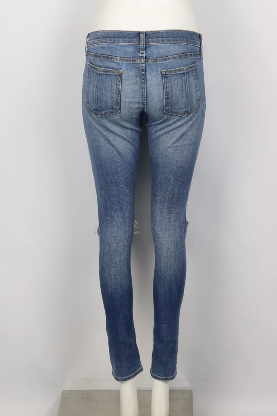 RAG AND BONE DISTRESSED LOW RISE SKINNY JEANS W26 UK 8 - Image 4