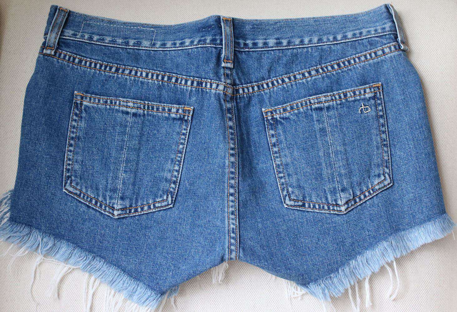 RAG AND BONE/JEAN CUTOFF DENIM SHORTS IN MASON W25 UK 6/8 - Image 5