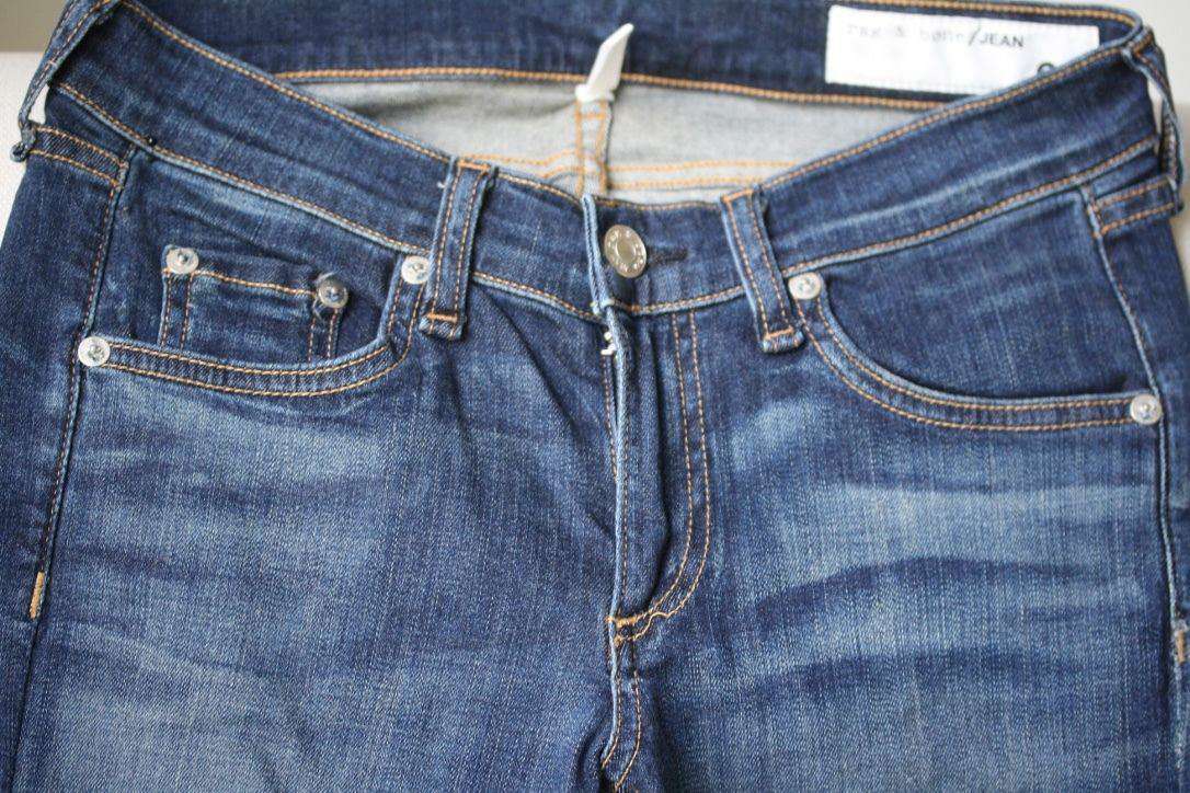 RAG AND BONE ORSON WITH HOLES CAPRI SKINNY JEANS W25 UK 6/8 - Image 5