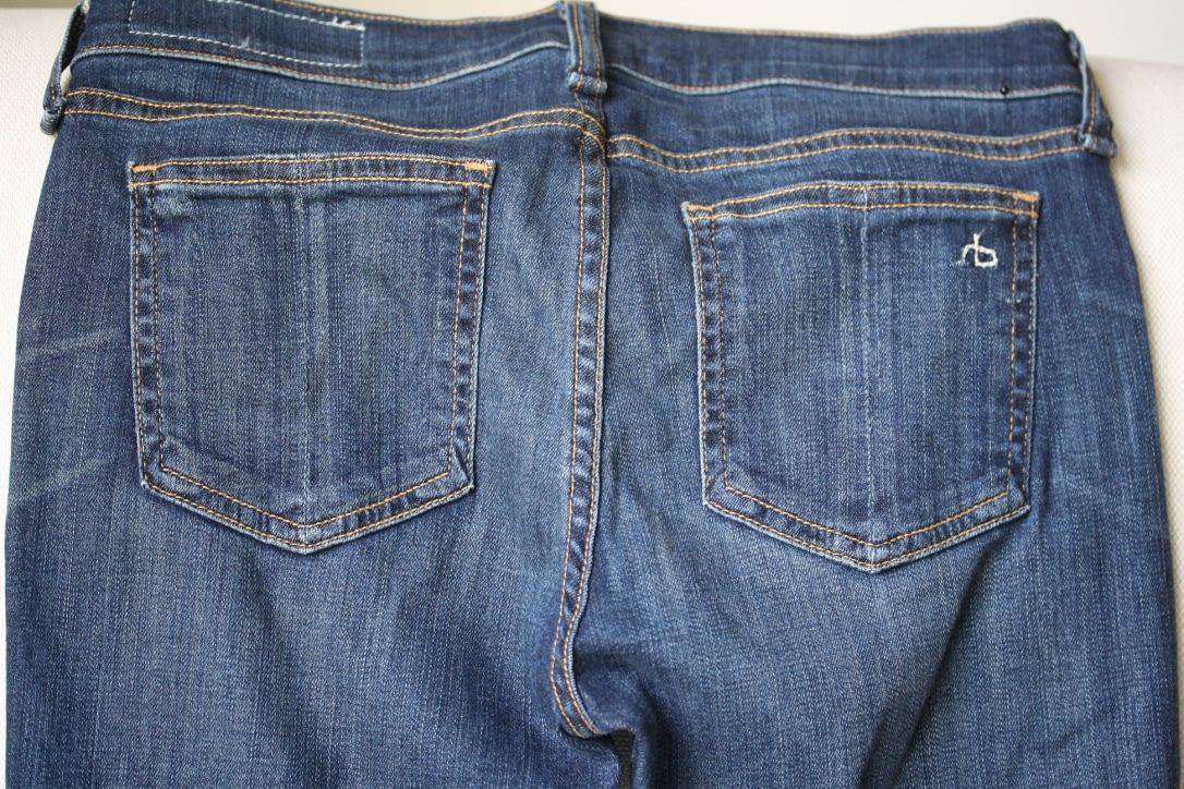 RAG AND BONE ORSON WITH HOLES CAPRI SKINNY JEANS W25 UK 6/8 - Image 7