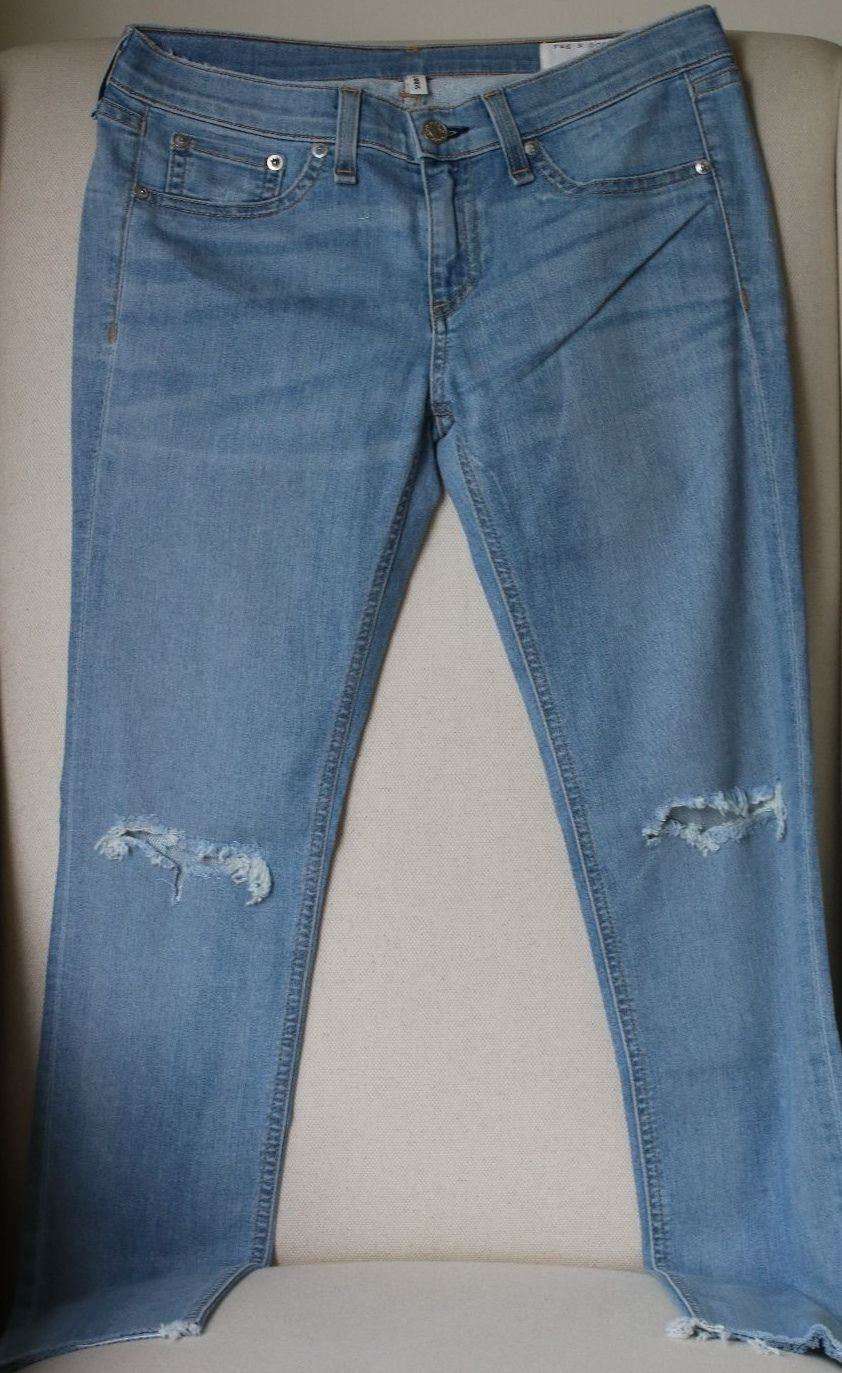 RAG AND BONE SLIM SKINNY JEANS IN BIRDIE W26 UK 8 - Image 5