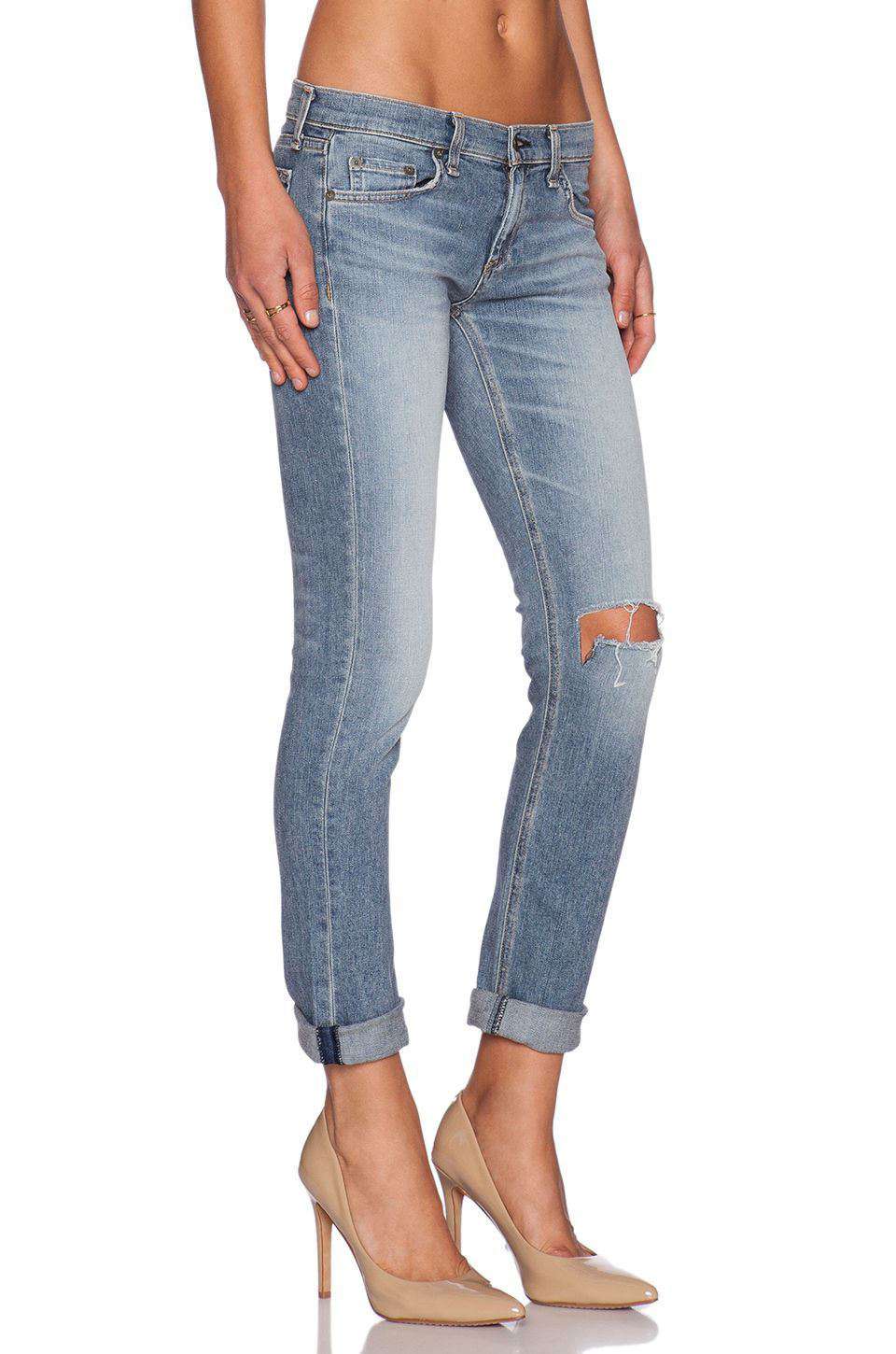 RAG AND BONE THE DRE BOYFRIEND MARINER JEANS W25 UK 6/8 - Image 3