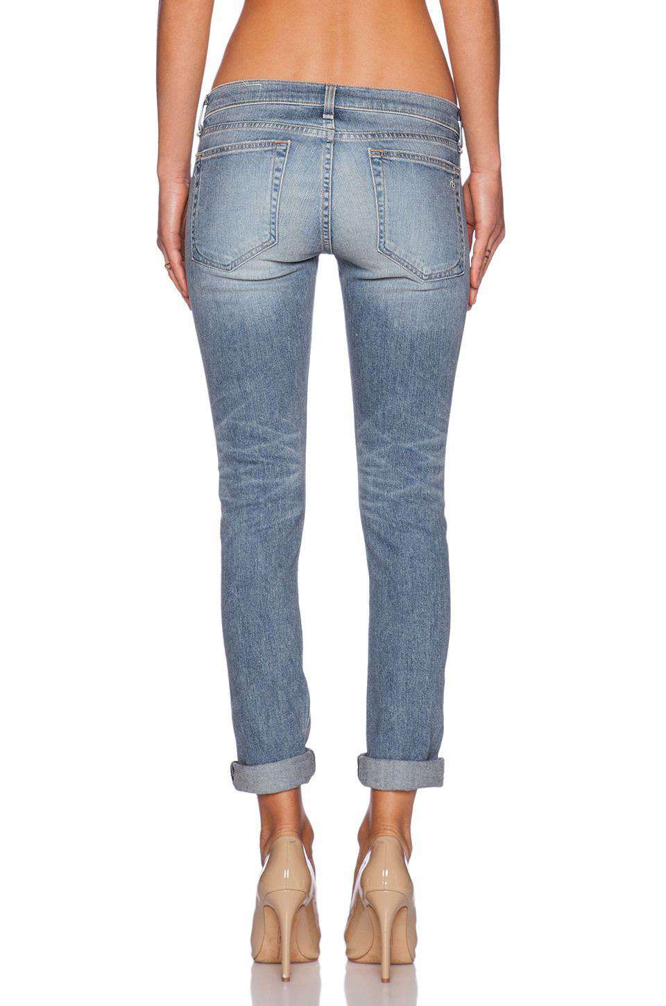 RAG AND BONE THE DRE BOYFRIEND MARINER JEANS W25 UK 6/8 - Image 6