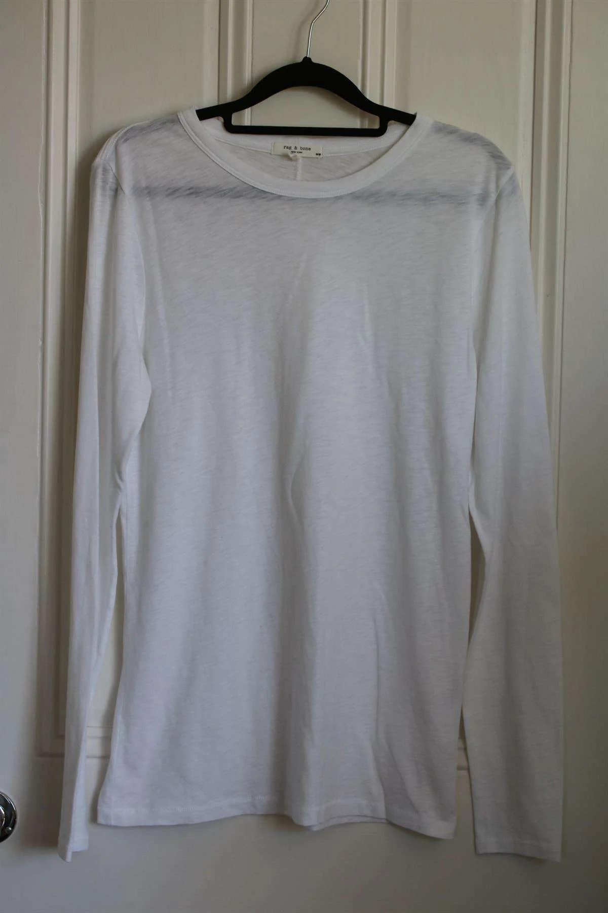 RAG AND BONE THE LONG SLEEVE COTTON JERSEY TOP MEDIUM - Image 2